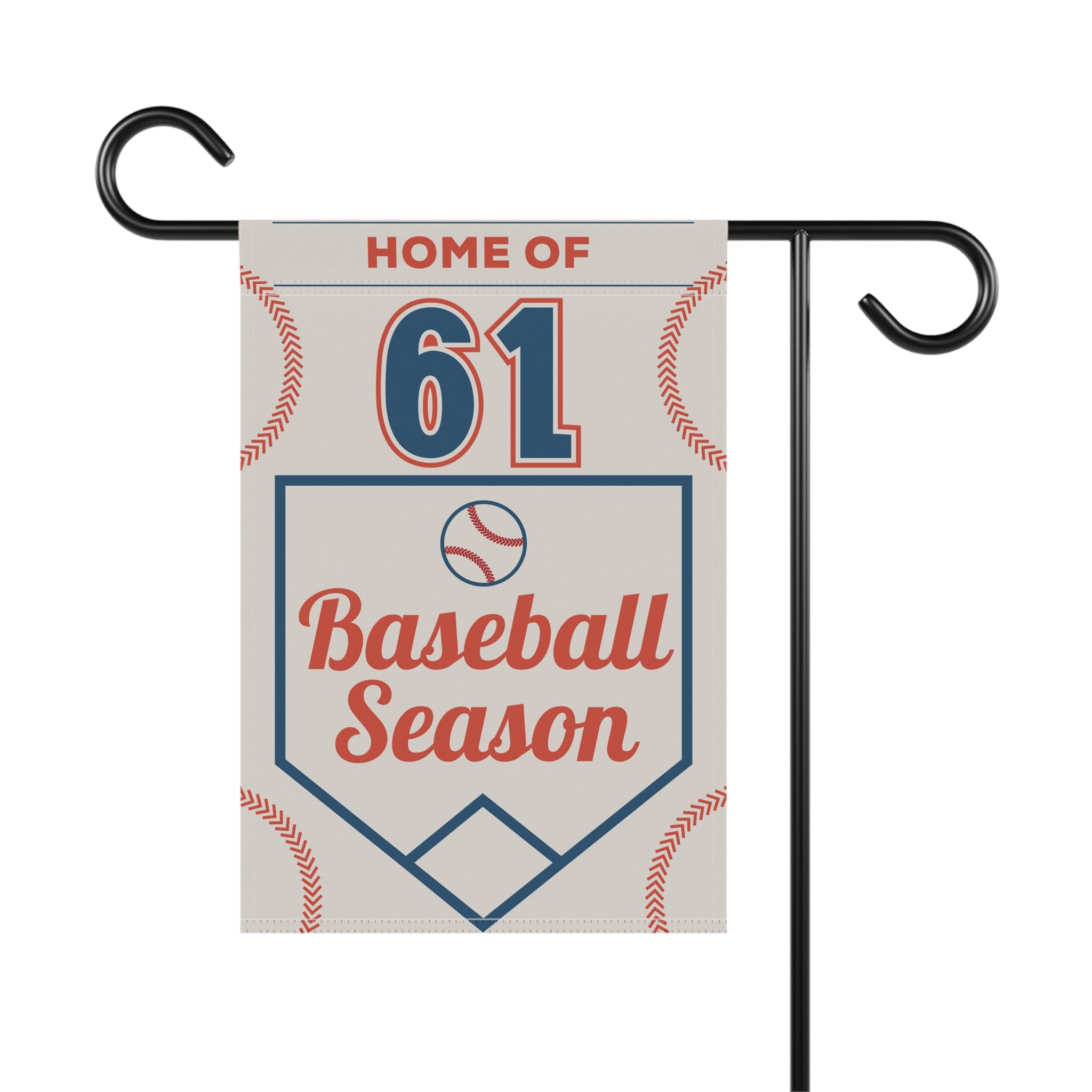 Custom Garden Baseball Flag - Personalize with Your Player's Number Baseball Flag Baseball Garden Flag