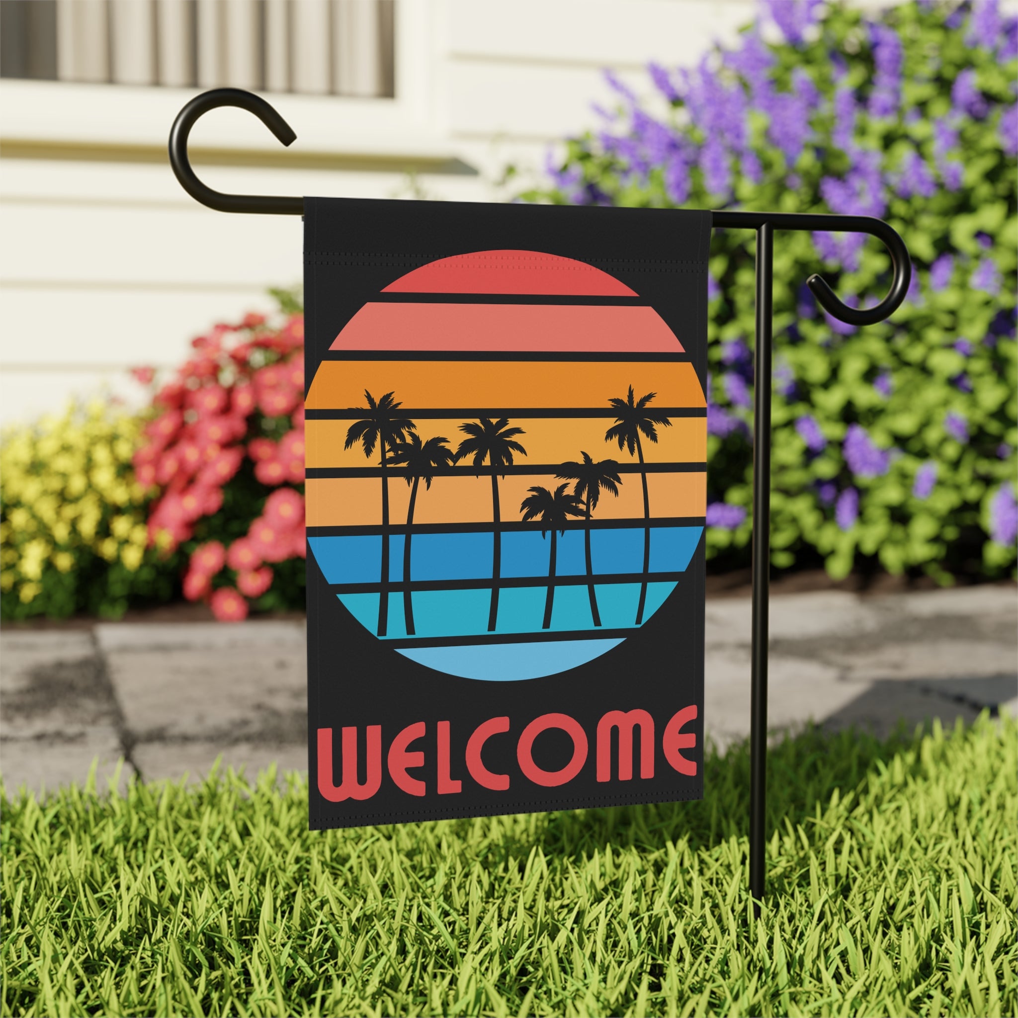 Beach House Welcome Flag 12 x 18 Tropical Welcome Garden Banner