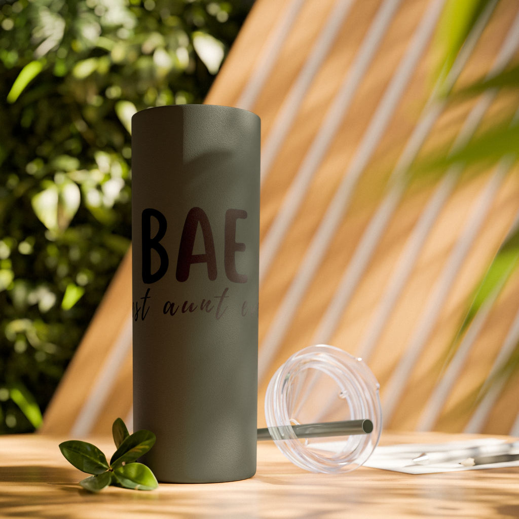 BAE Best Aunt Ever Skinny Tumbler with Straw, 20oz more colors