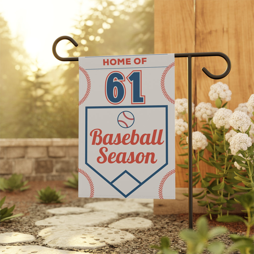 Custom Garden Baseball Flag - Personalize with Your Player's Number Baseball Flag Baseball Garden Flag