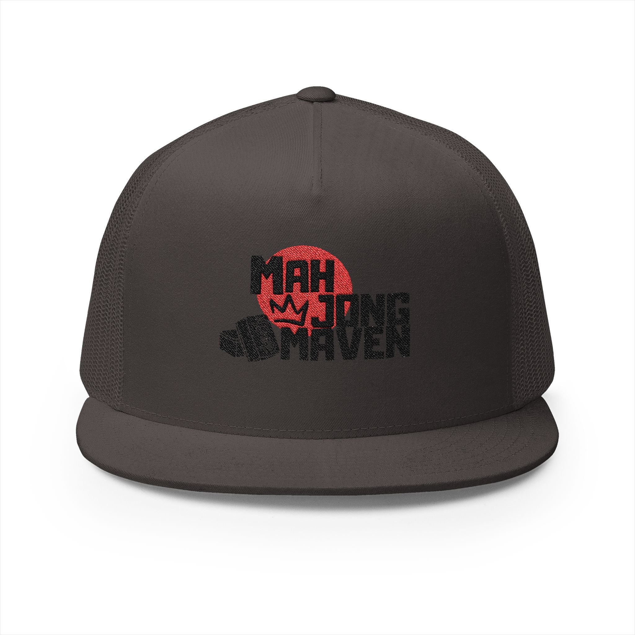 Mahjong Maven 5 Panel Trucker Cap, Mahjong Embroidered Hat Mahjongg Gift Mahjong Gift for Her