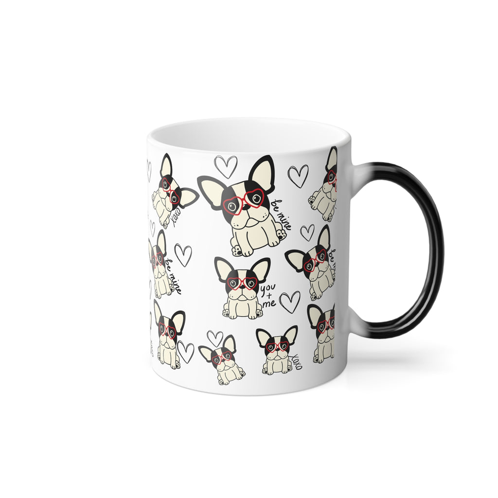 Color Morphing Mug French Bulldog Valentine's Day Gift 11oz