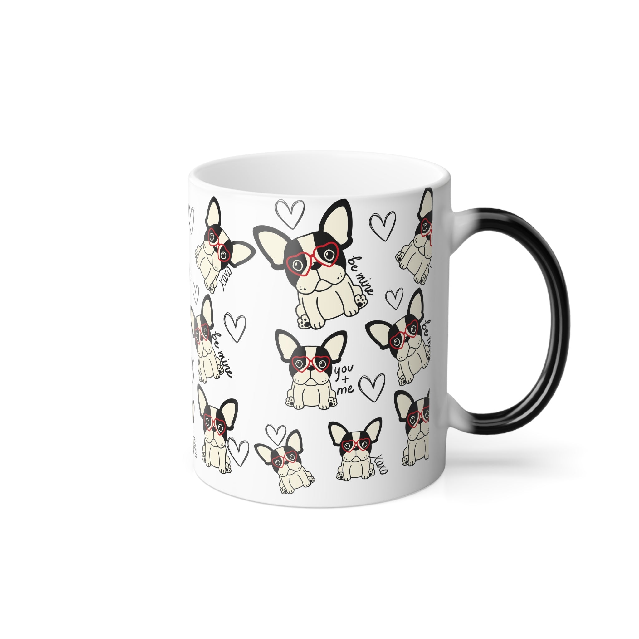 Color Morphing Mug French Bulldog Valentine's Day Gift 11oz
