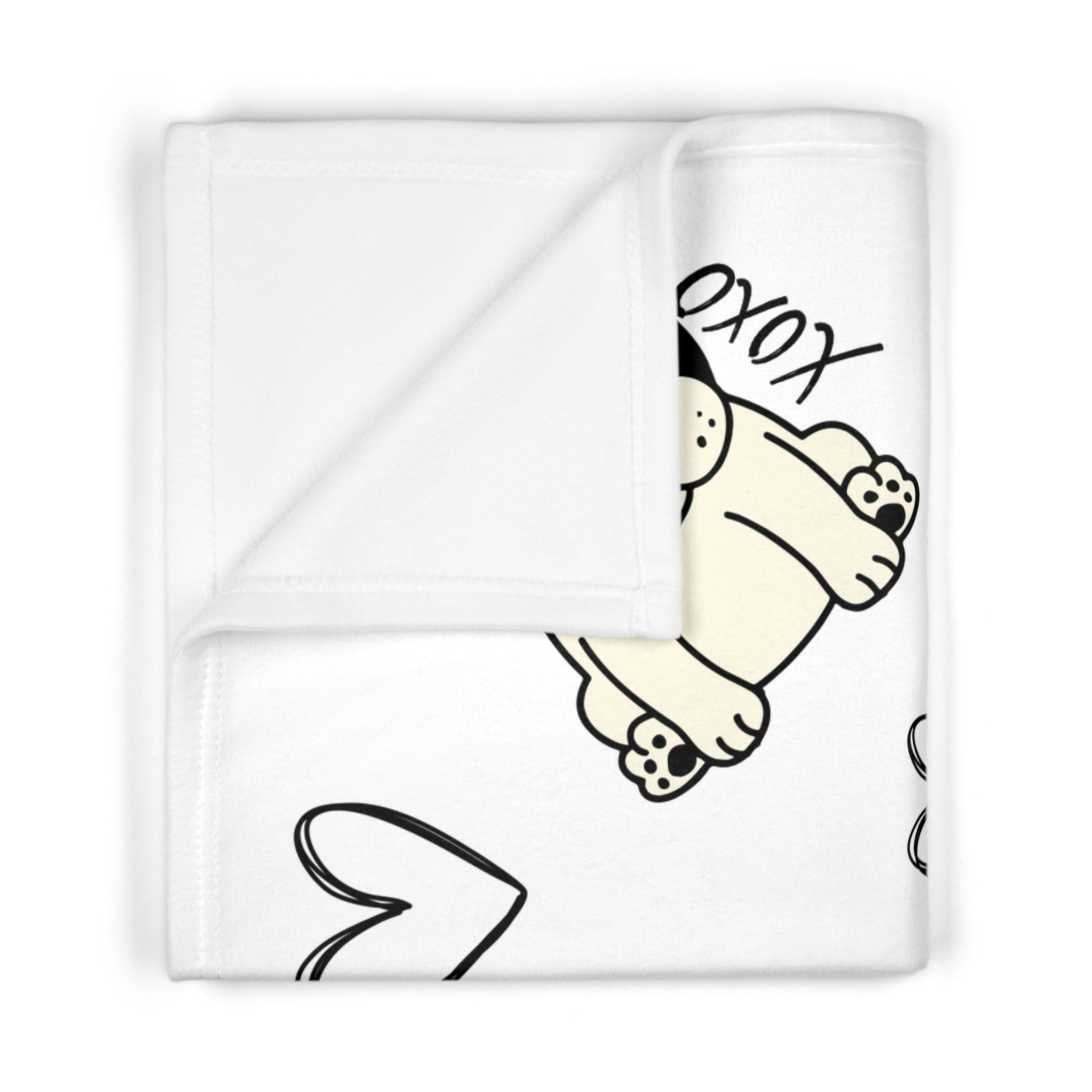 Frenchie Baby Bulldog Blanket French Bulldog Print Valentine's Baby Blanket Soft Fleece Baby Blanket with French Bulldog Print