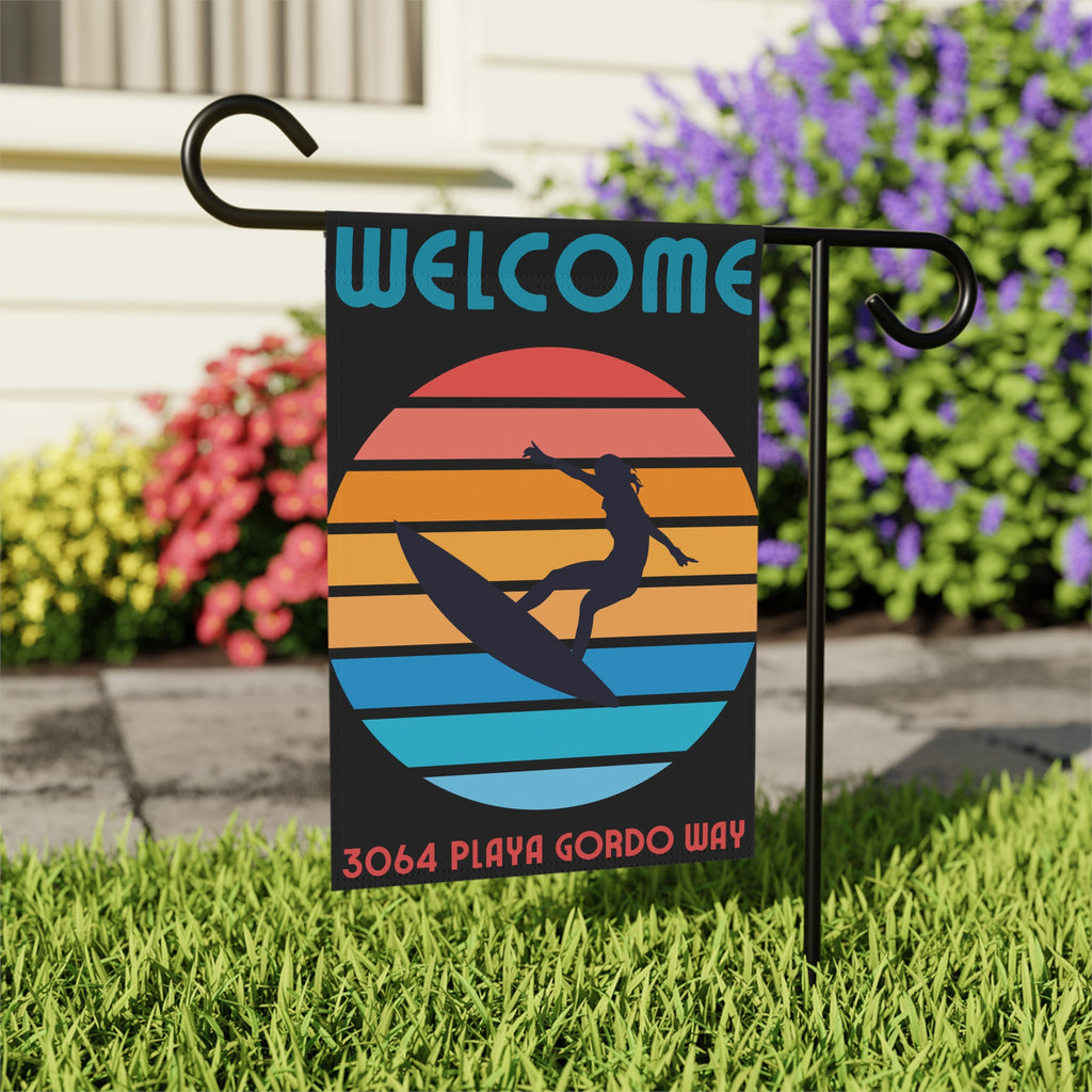 Welcome to the Beach House Personalized Home Garden Banner 12"x18"