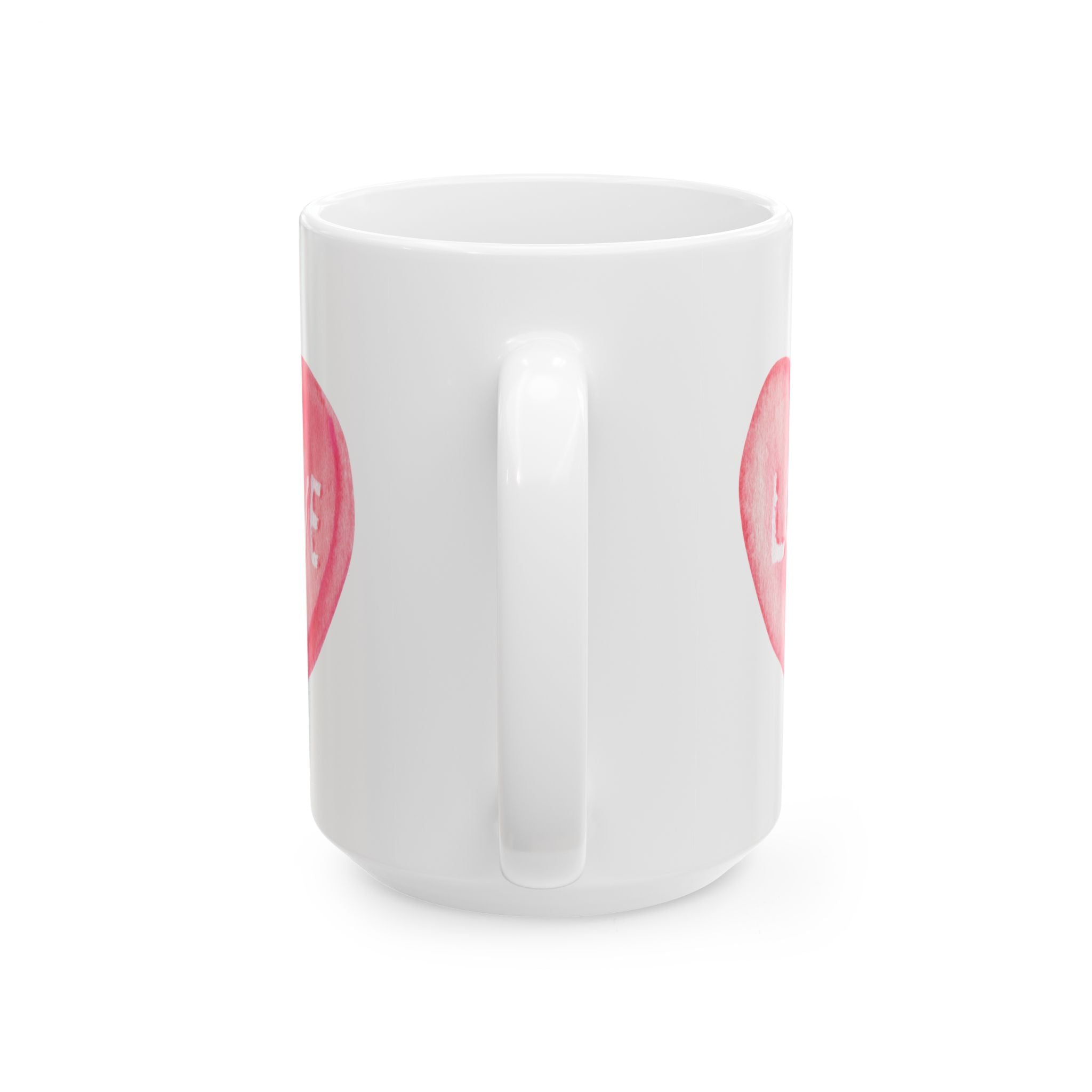 Valentine's Mug, Love Candy Hearts Valentine's Coffee Mug Valentine's Ceramic Mug,  15oz