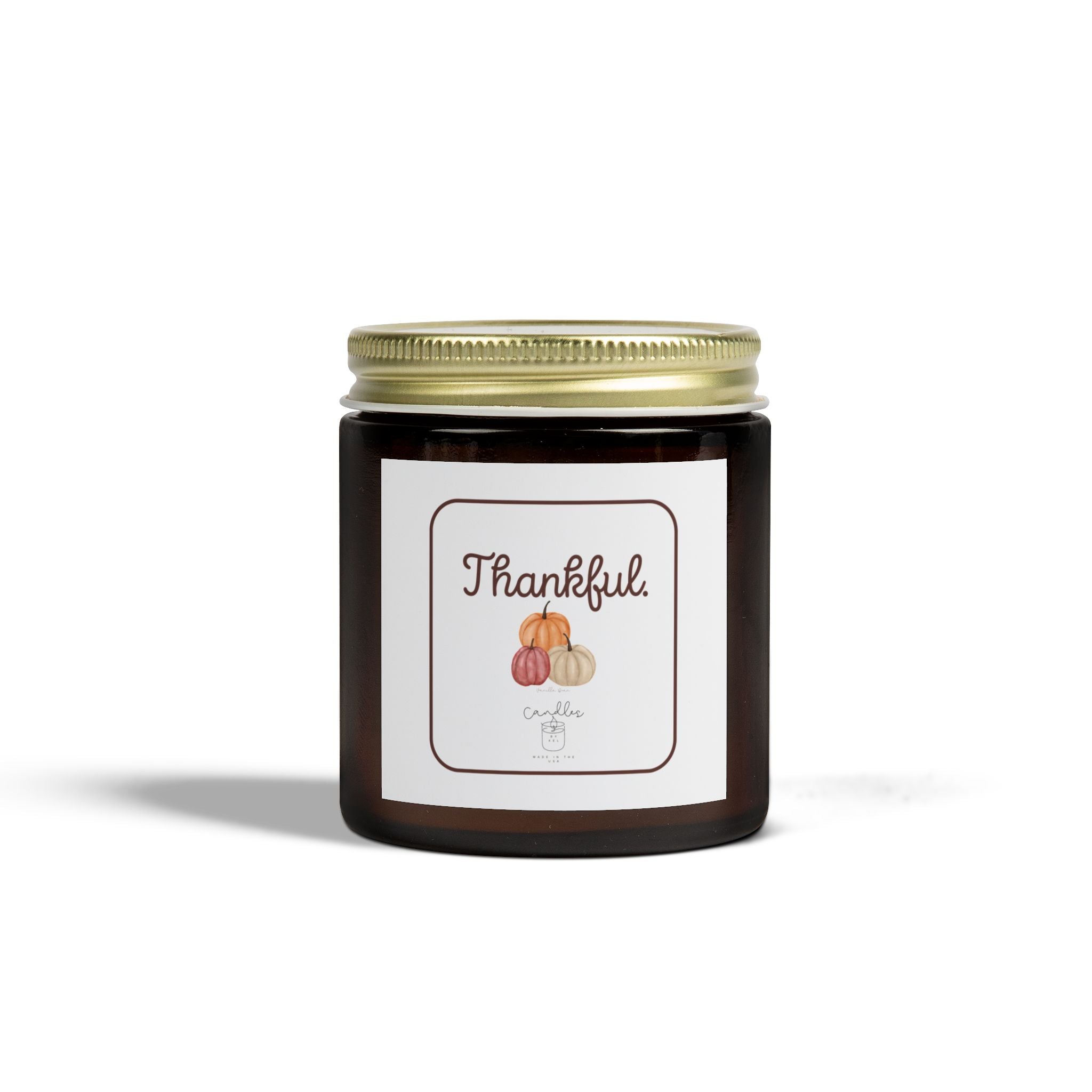 Thankful Fall Candle Vanilla Bean Scent Fall Candle