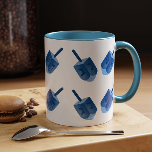 Dreidels Hanukkah Mug 11 oz