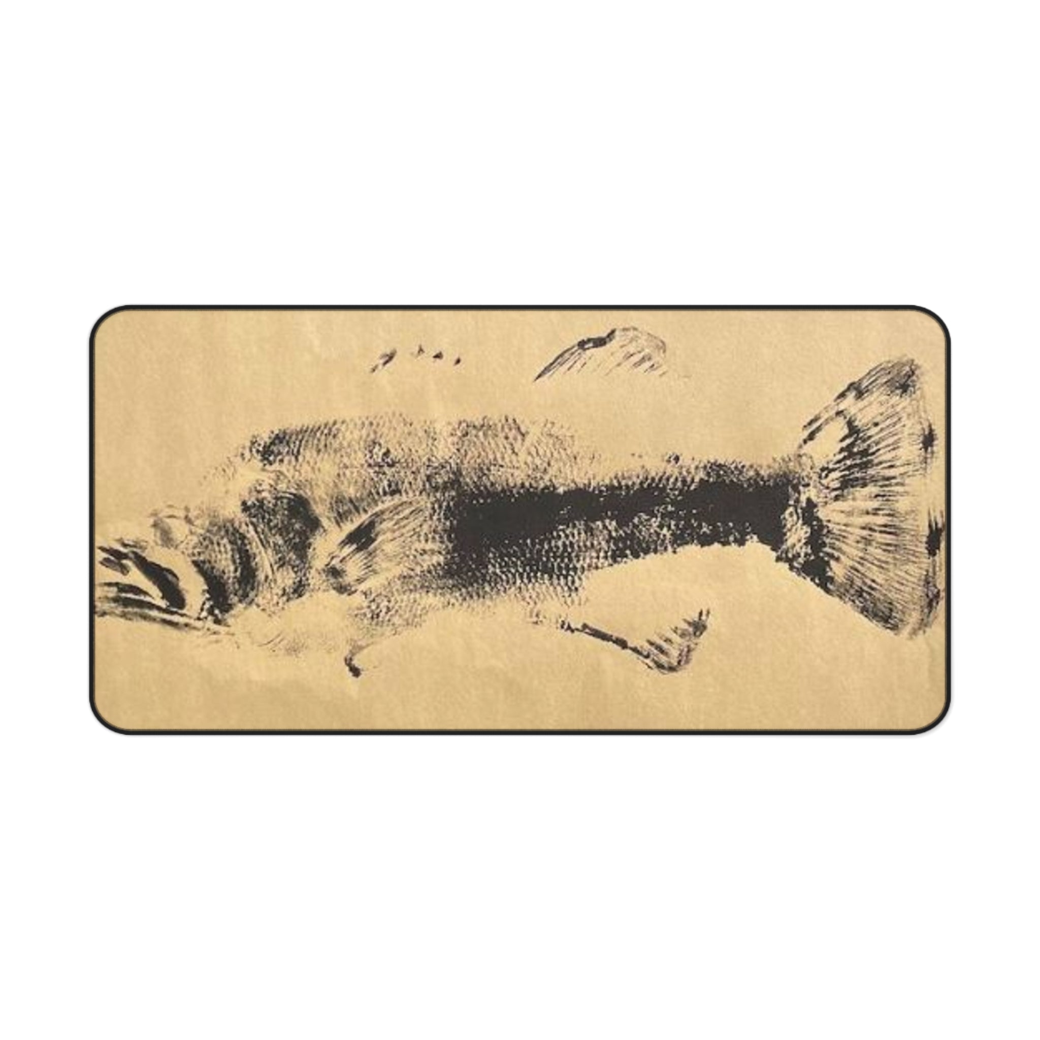 Gyotaku Fish Desk Mat Gift for Fisherman Gyotaku Fish Desk Mat