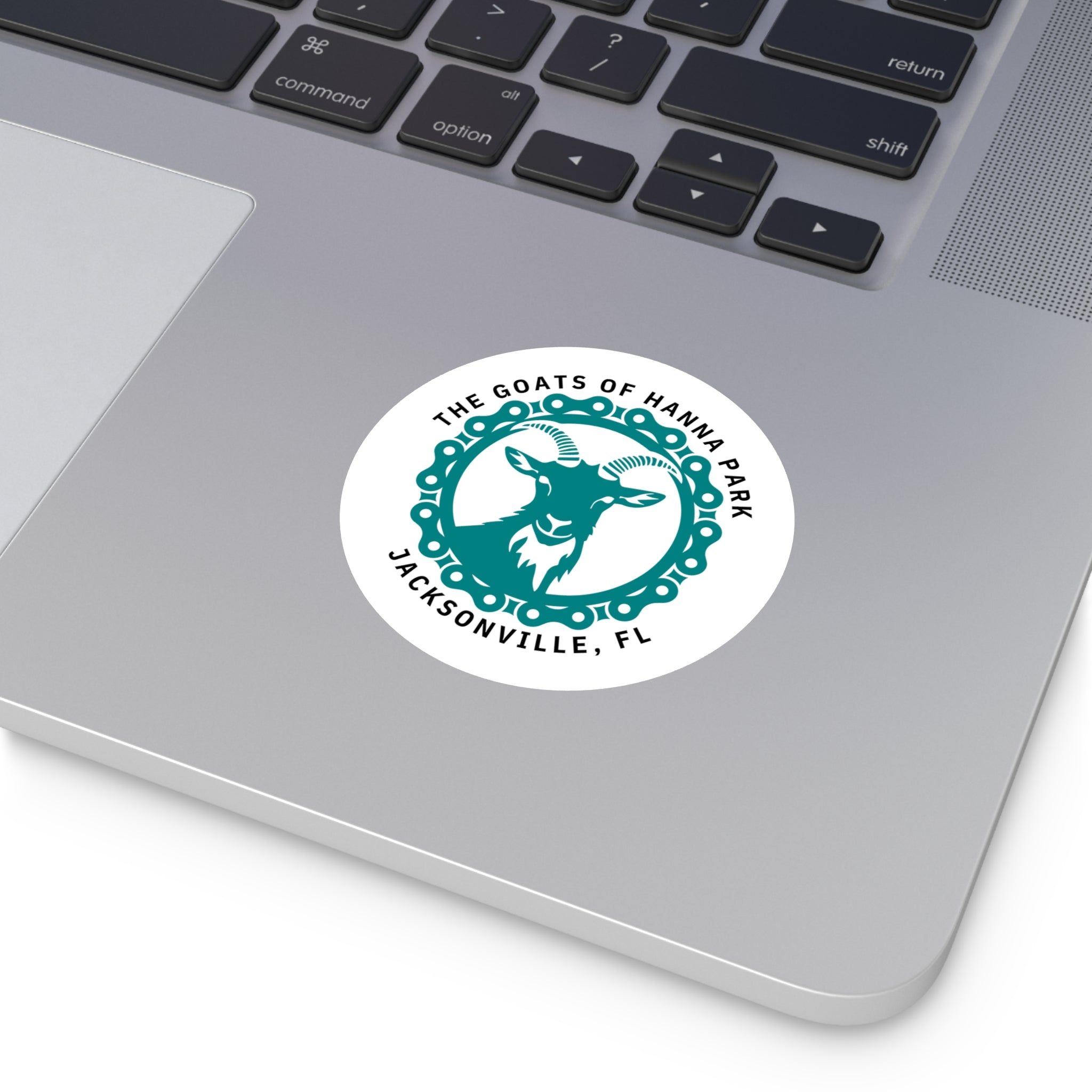 Mountain Bike Goat Round Vinyl Stickers