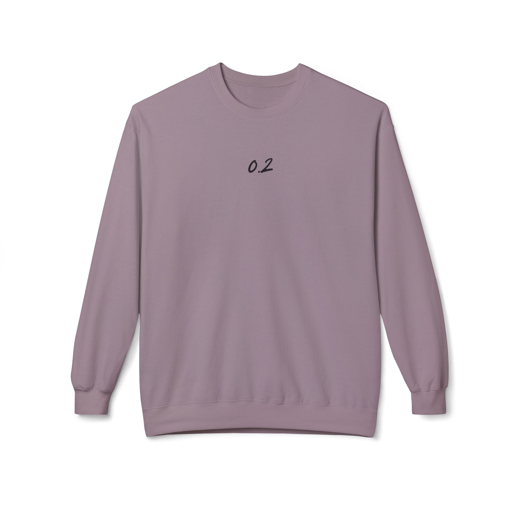 Minimalist 0.2 Fleece Crewneck Sweatshirt - Unisex Midweight Comfort Zero Point Two Sweatshirt