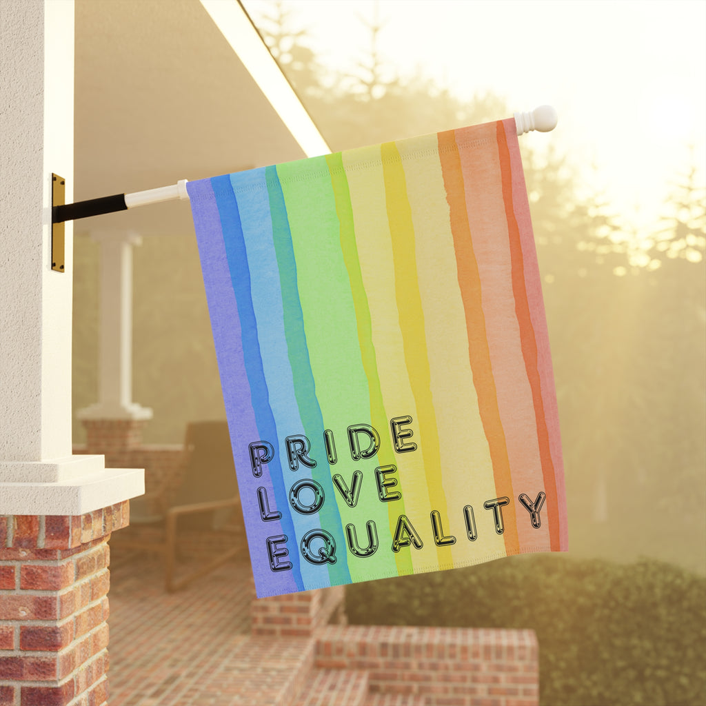 Pride, Love, Equality Garden Flag or House Flag Pride LGBTQIA+