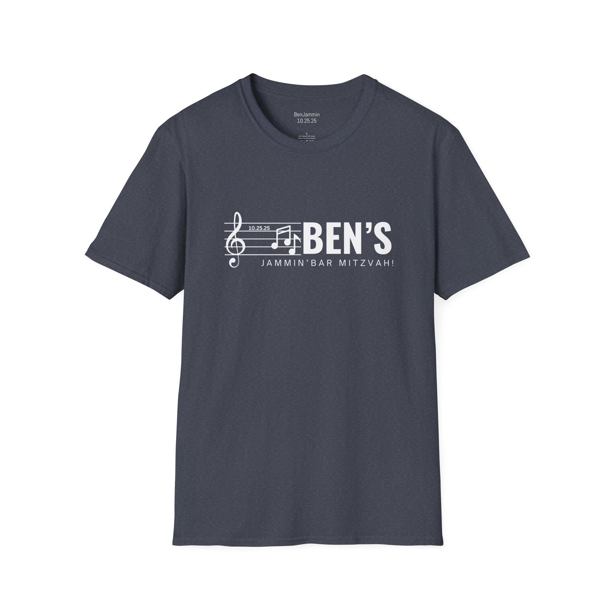 Custom Bar Mitzvah (Ben) Unisex Softstyle T-Shirt