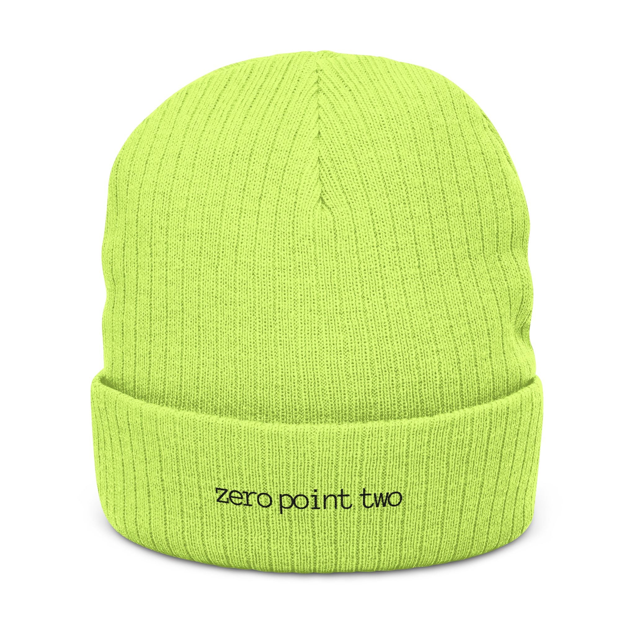 0.2 Beanie Zero Point Two Winter Hat Comfortable Ribbed Knit Beanie