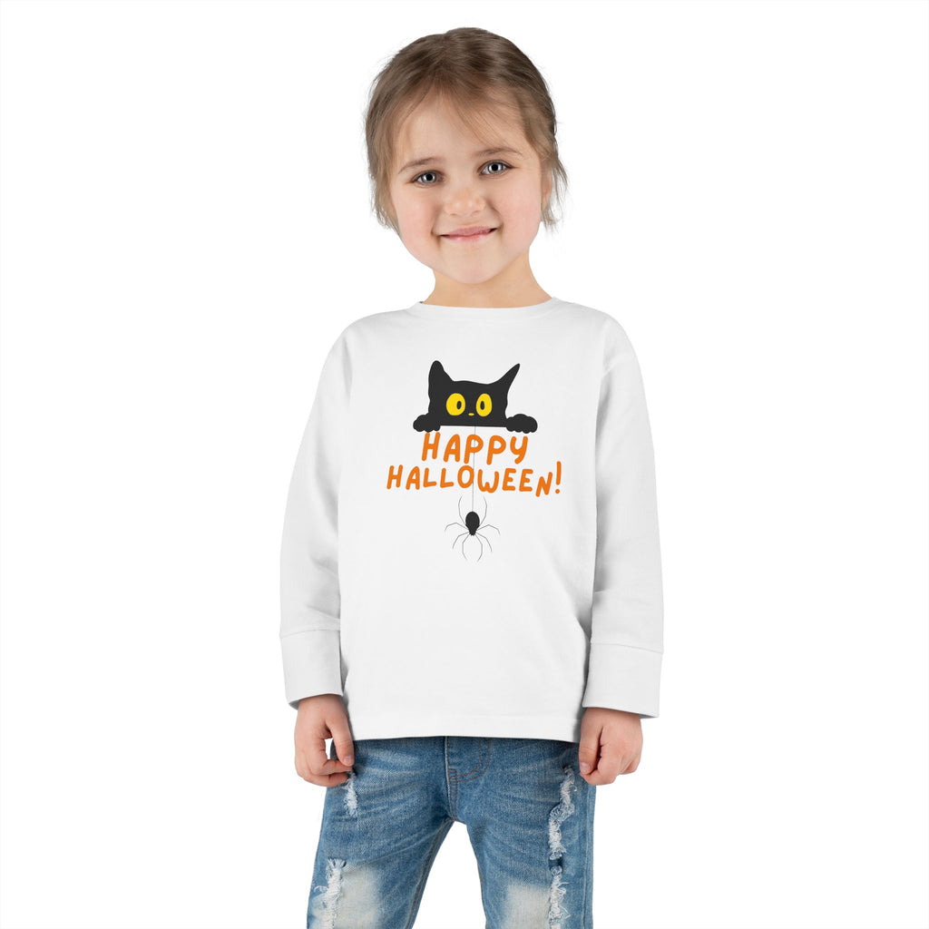 Halloween Tee for Halloween Cat and Spider T Shirt for Halloween T-Shirt Toddler Halloween Shirt