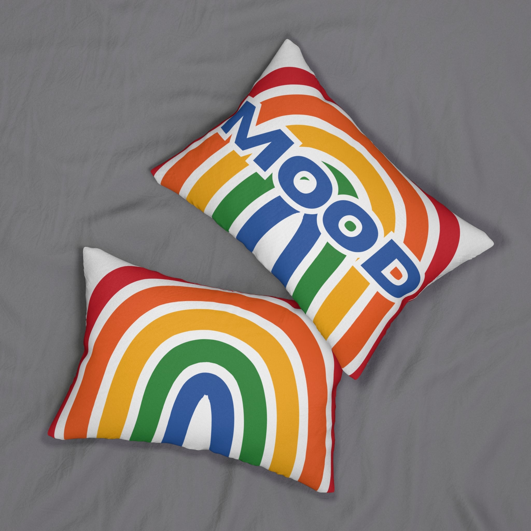 Rainbow Decorative Pillow, Colorful Decorative Pillow, Happy Rainbow Pillow, 14x20 inches, Home Decor Accent Pillow, Gift for Rainbow Lovers