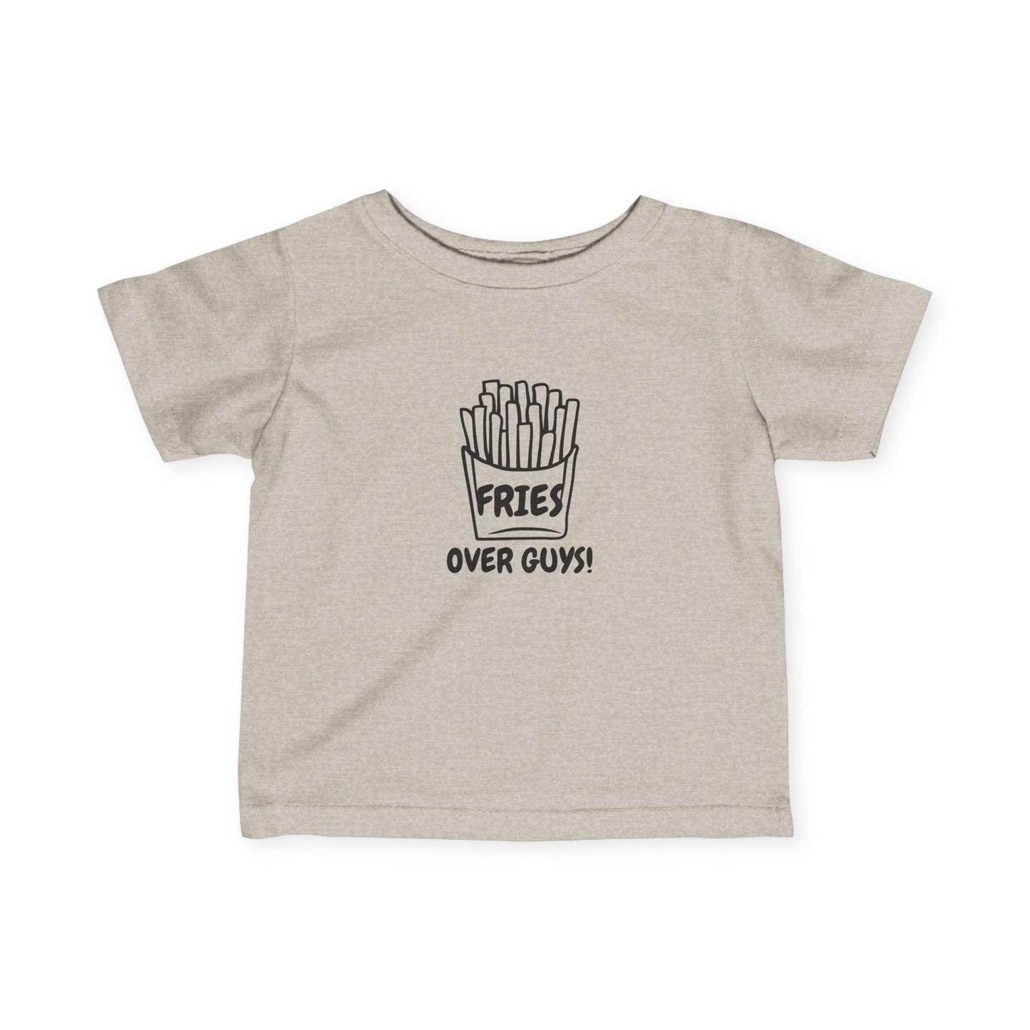 Funny Infant Tee Fries Over Guys! Cute Baby Shirt, Toddler Gift French Fries