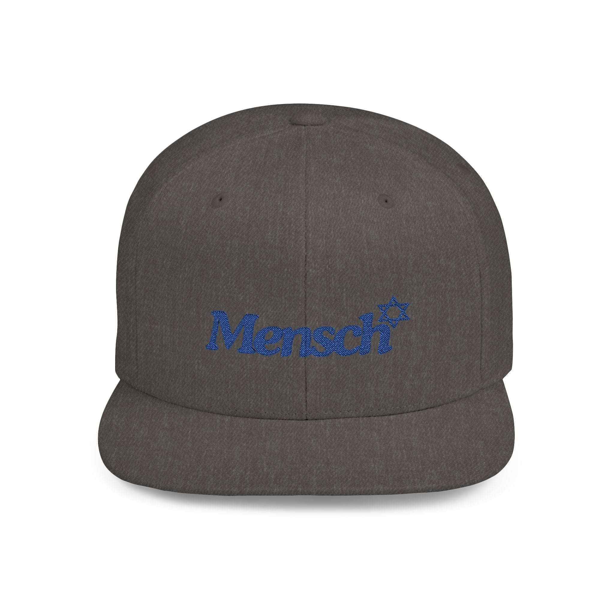 Mencsh Hat Jewish Gift for Mensch the Flat Bill Snapback Hat is the perfect gift