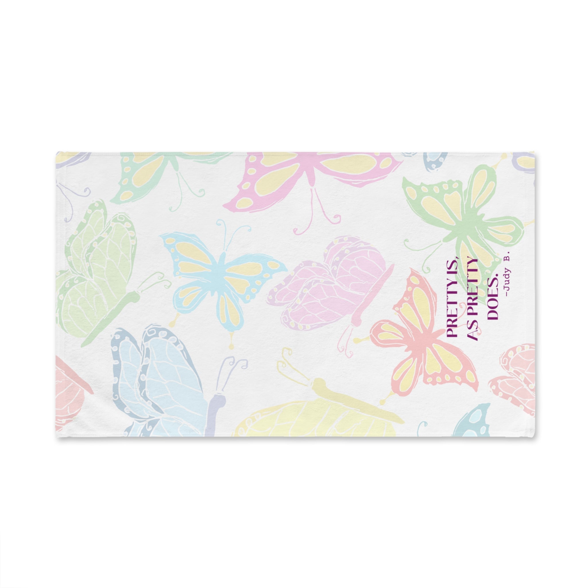 Butterfly Hand Towel Super Absorbent Kitchen or Bath Towel 25x16 Quote Decorative Guest Towel