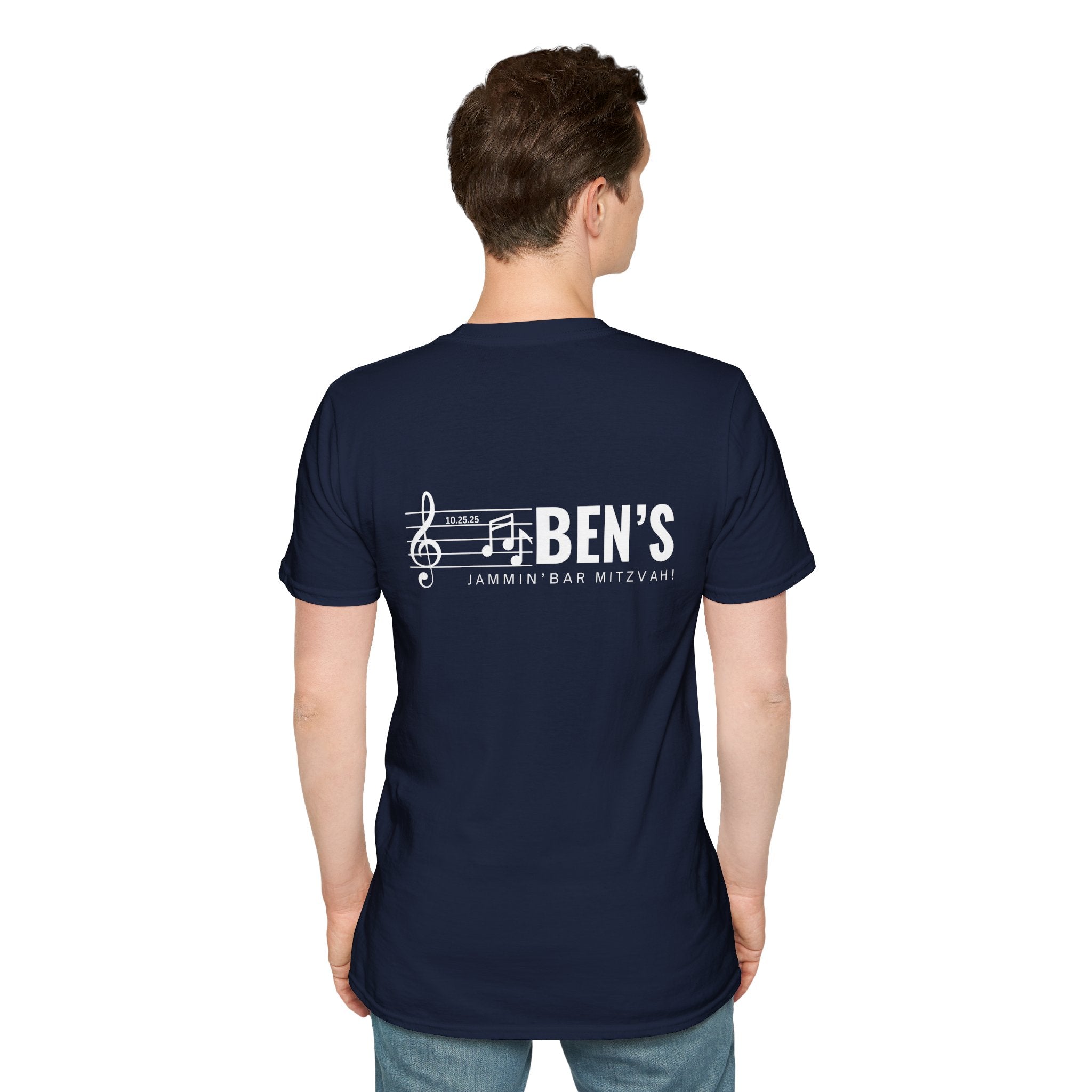 Custom Bar Mitzvah Tee (Ben) Unisex Softstyle T-Shirt Use Your Design or We Can Create One