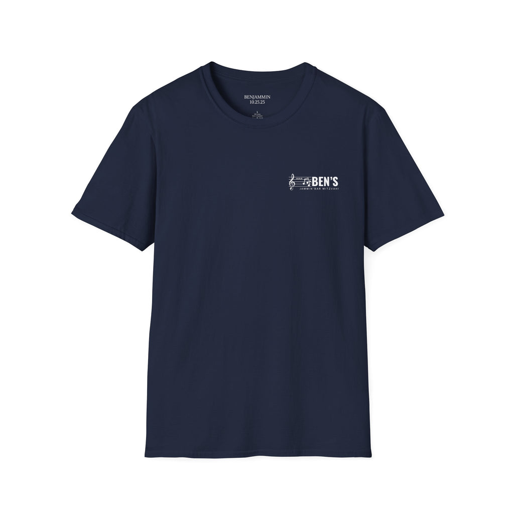 Custom Bar Mitzvah Tee (Ben) Unisex Softstyle T-Shirt Use Your Design or We Can Create One