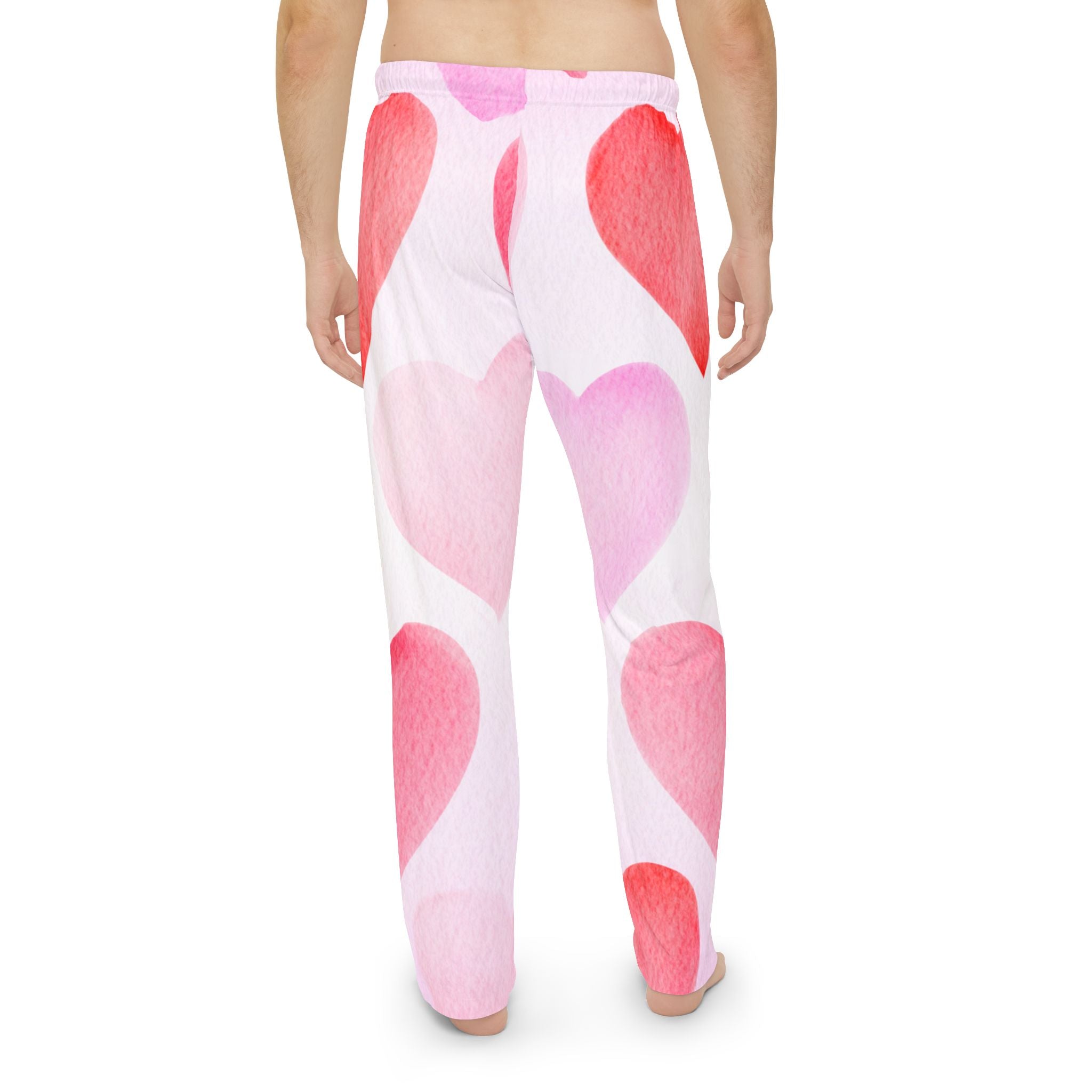 Mens Heart Print Matching Pajama Pant Men's Valentine's Pajama Pant Valentine's Heart Men's Pajama Pants