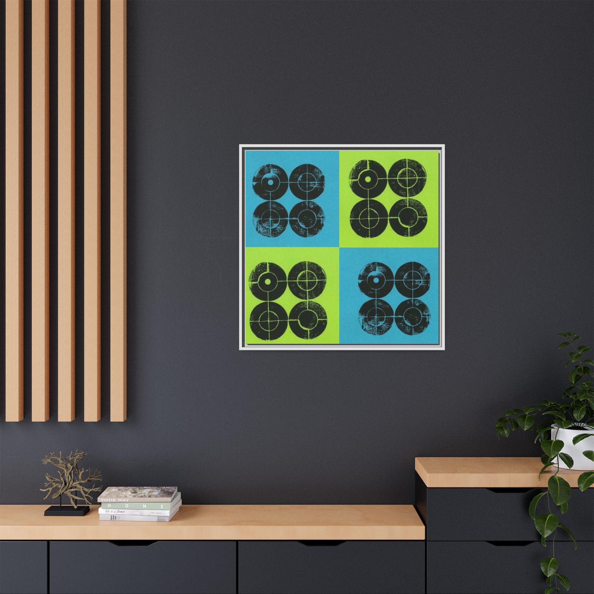 Printing With Legos Collagraph Matte Canvas, Framed