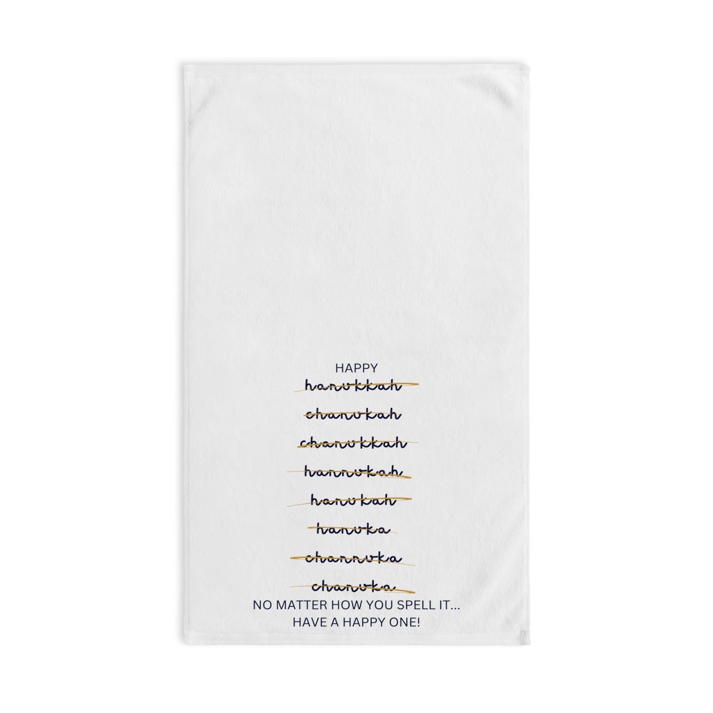 Chanukah Hand Towel - Hanukkah Spelling Hostess Gift