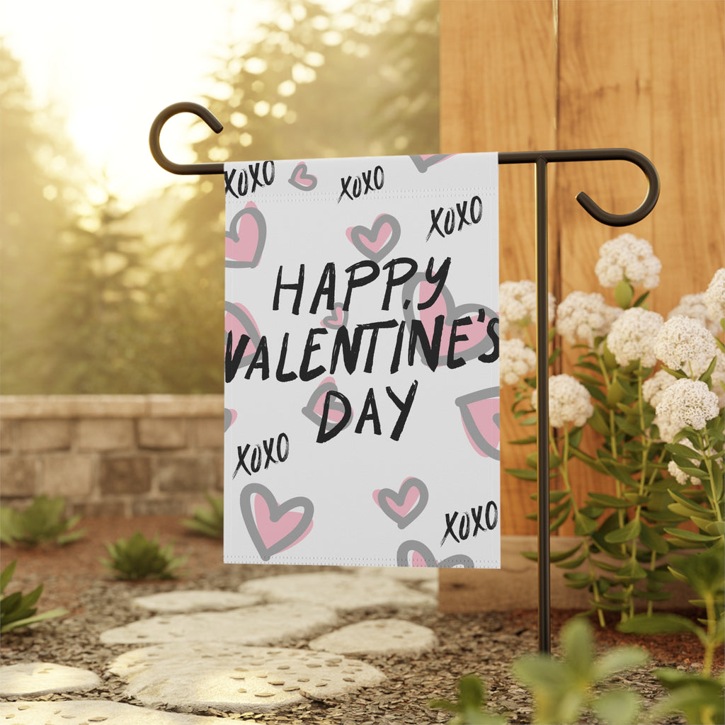 Happy Valentine's Day Flag Valentine's Day Garden Flag February Garden Flag XOXO Valentine's Flag