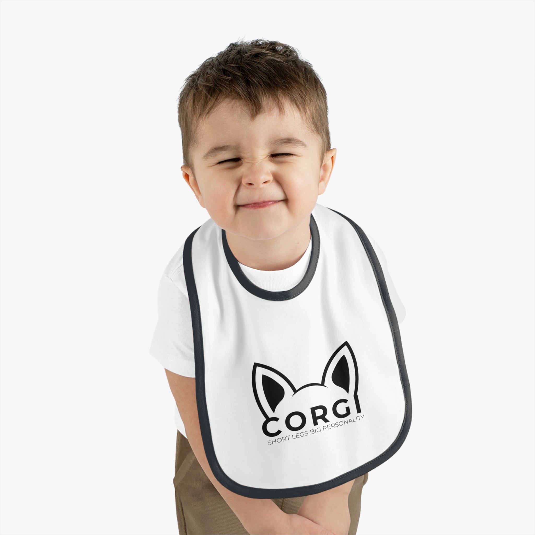 Corgi Baby Bib Corgi Gift for Corgi Lover Baby Gift Baby Bib with Corgi Jersey Bib