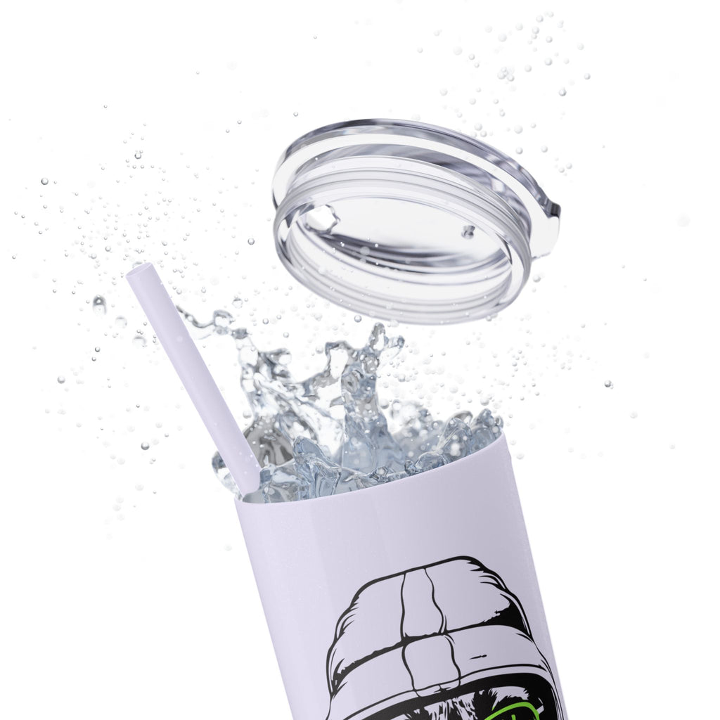 Angry Kitty Hip Cat Cool Cat Skinny Tumbler with Straw 20oz