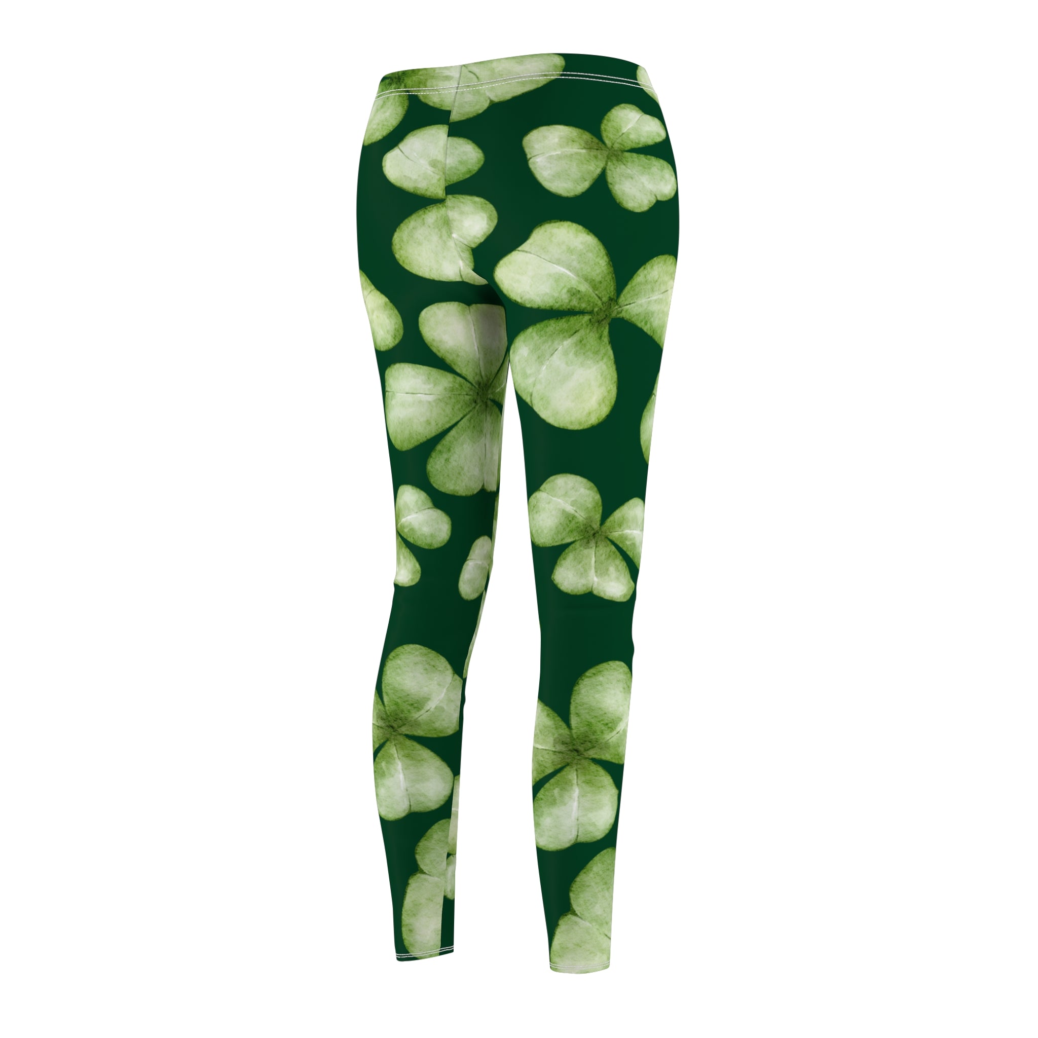 Women's Soft Style Casual Leggings with Shamrock Print St. Patrick's Day Leggings