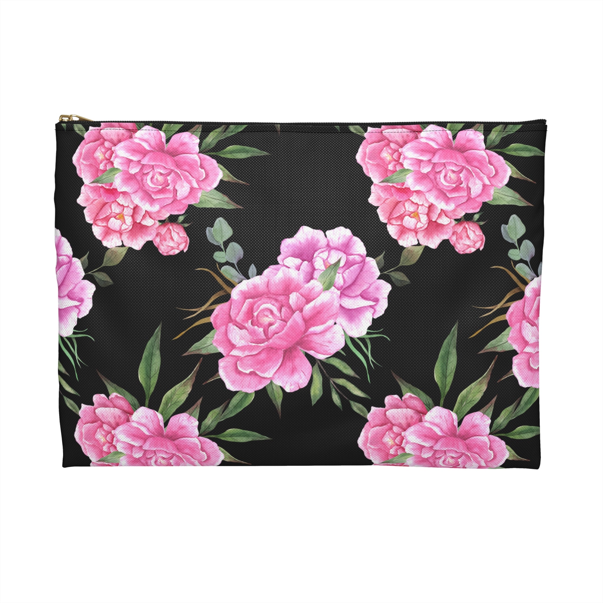 Floral Personalized Accessory Pouch, Makeup Bag, Gift for Her, Travel Organizers, Custom Name Pouch, Cute Pencil Case