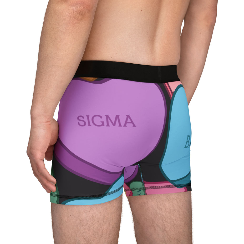Men's Candy Heart Sigma Boxer Briefs for Valentines Day Boxers