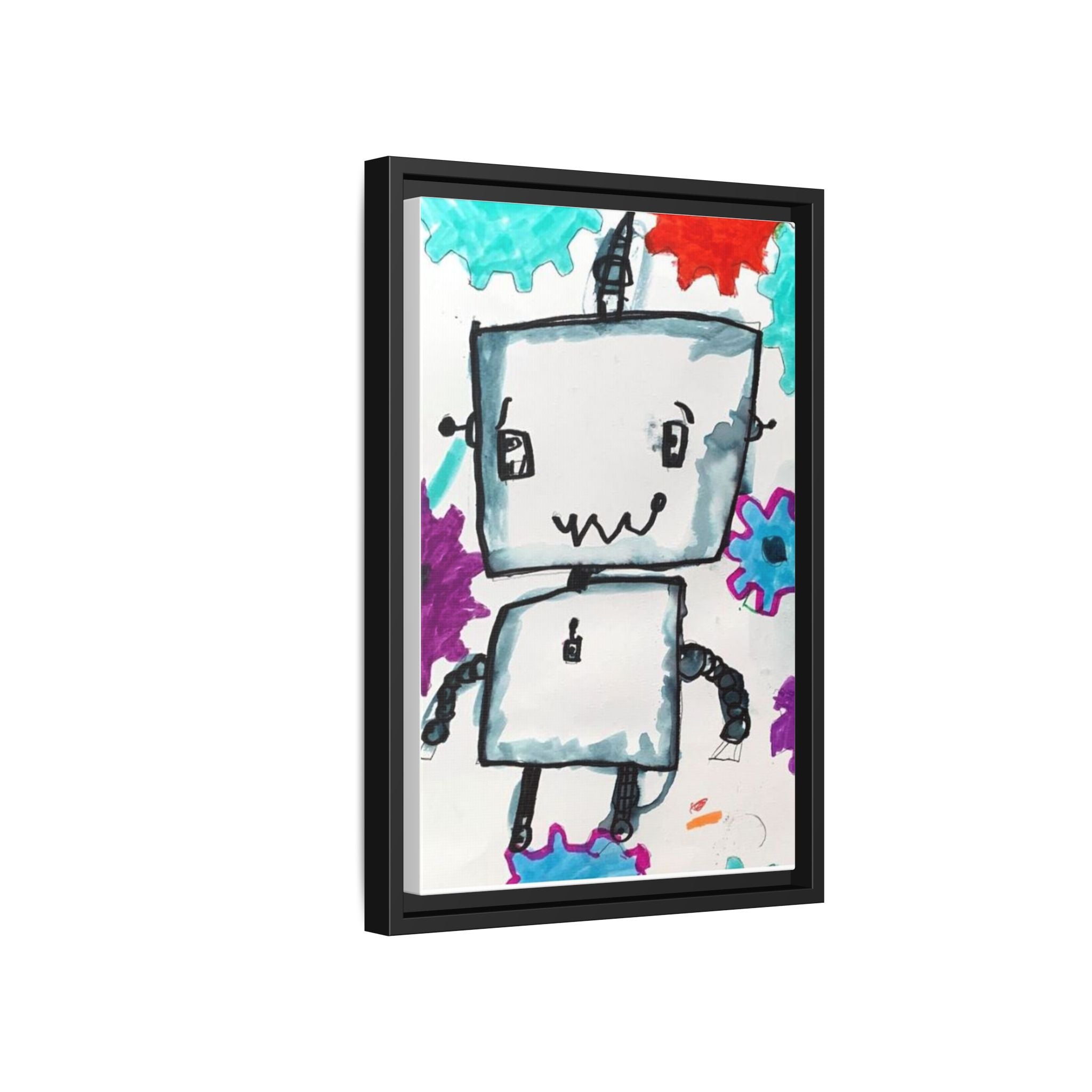 Nam June Paik Robots Matte Canvas Art by Jackson Smith Framed