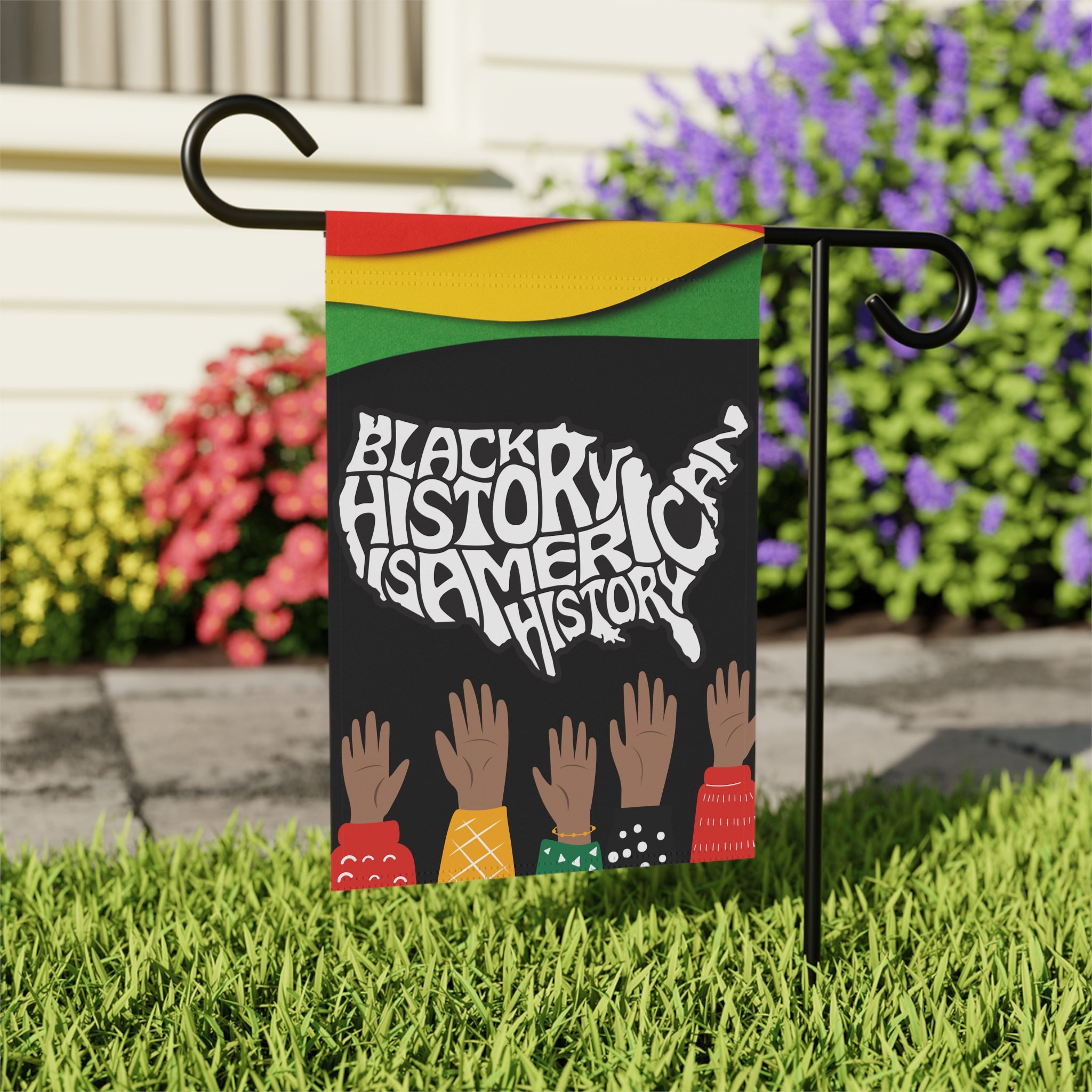 Black History Garden Flag, Celebrate Black History, House Banner, Outdoor Flag, Historical Garden Decor, Black Heritage Flag