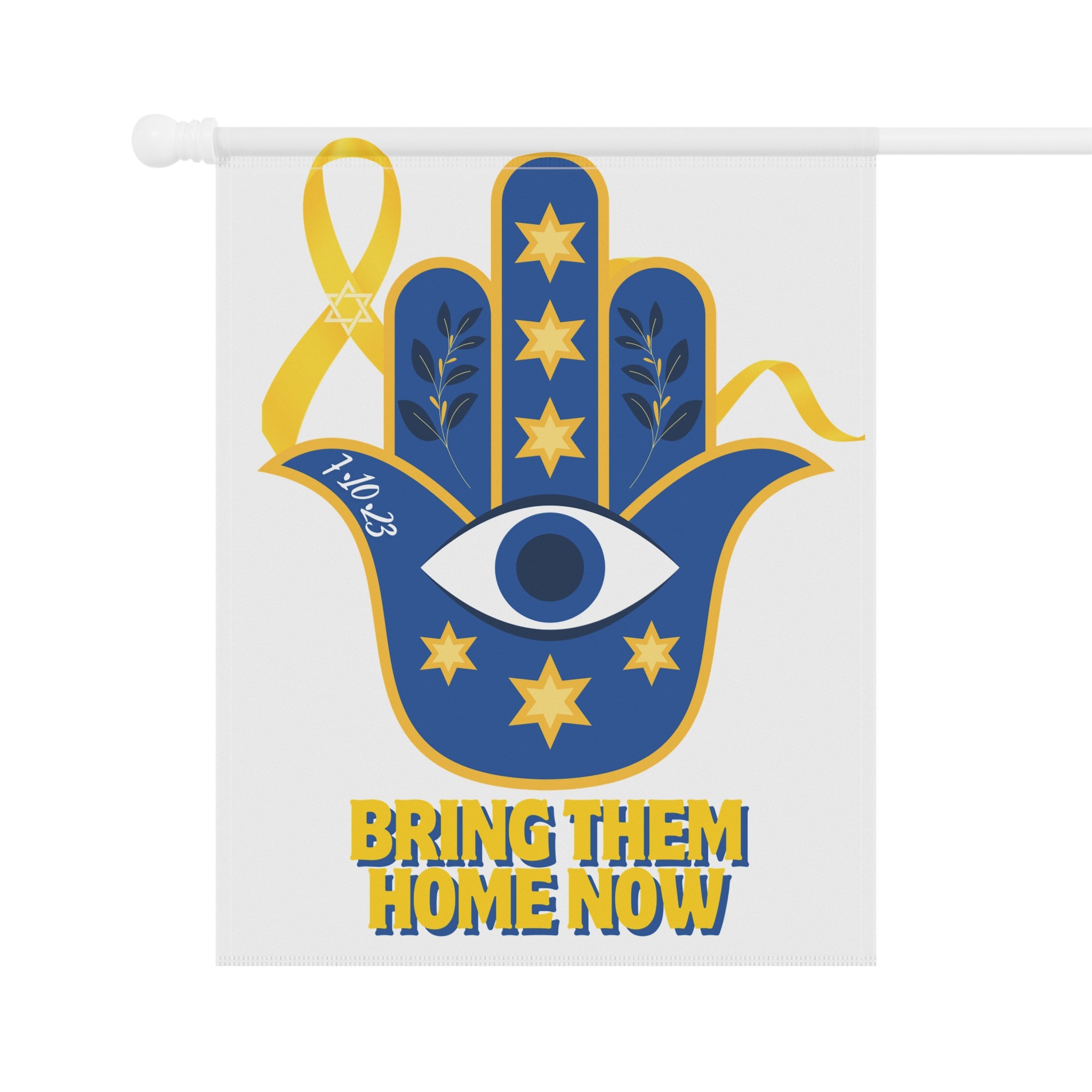 Bring Them Home Now Hamsa Garden Flag & House Banner
