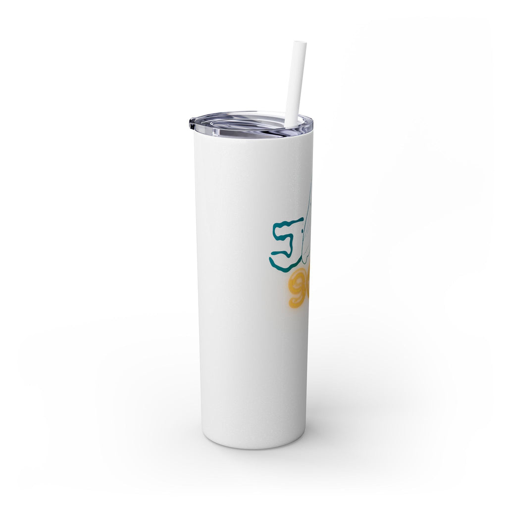 Shark Tooth 904 Skinny Tumbler with Straw, 20oz