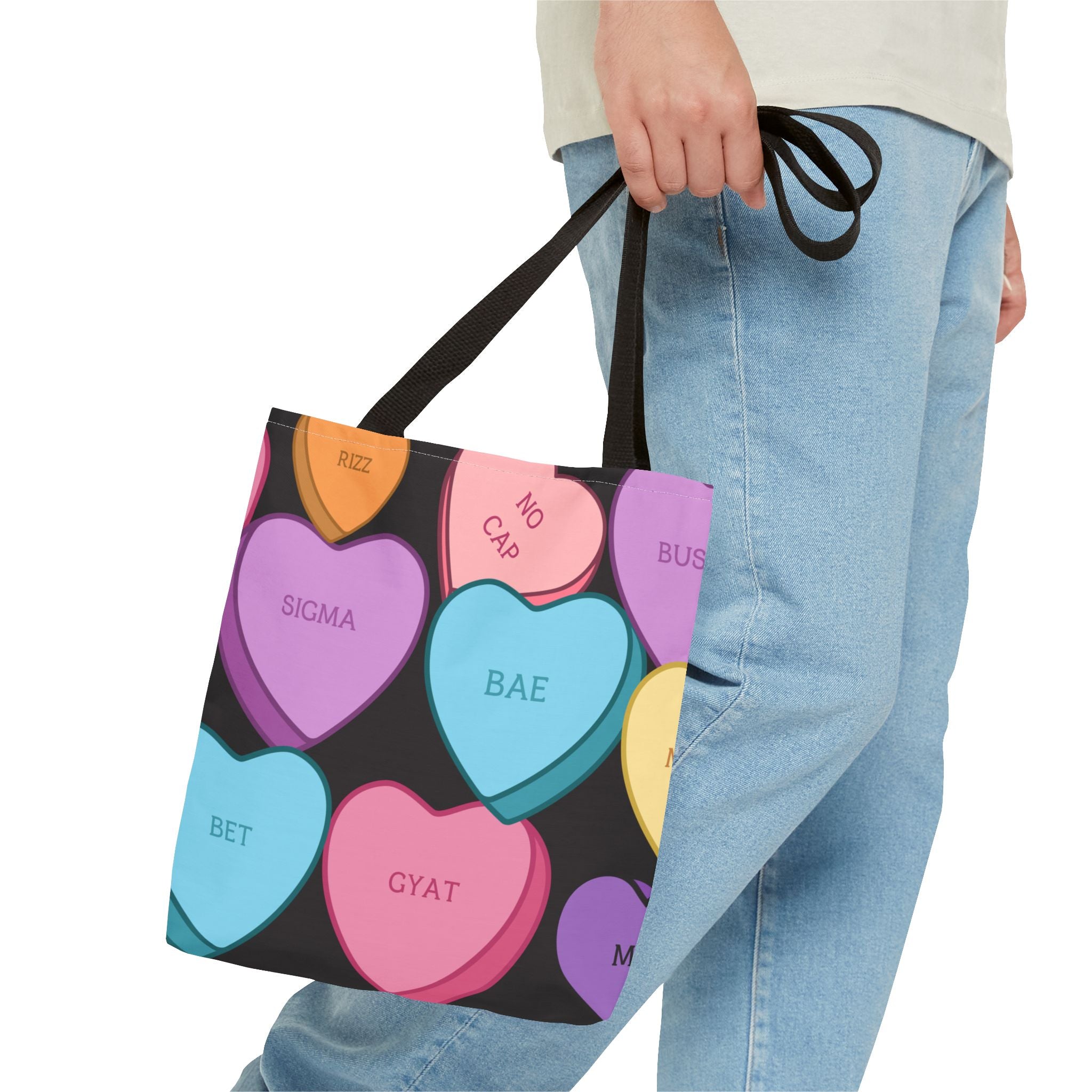 Candy Heart Valentine's Tote Bag