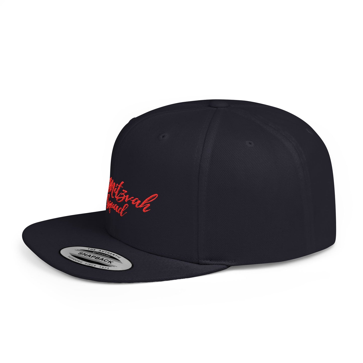 Bat MItzvah Squad  Hat Flat Bill Snapback with Bat Mitzvah Squad Embroidered