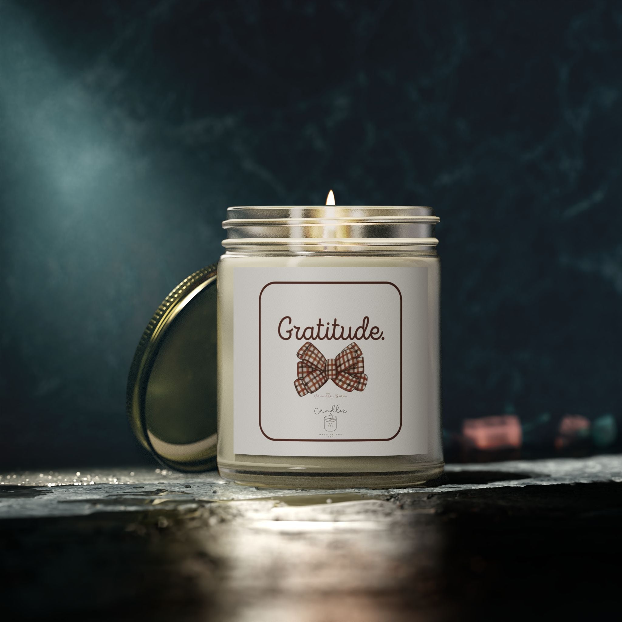 Gratitude Vanilla Bean Scented Candle Fall Scented Candle