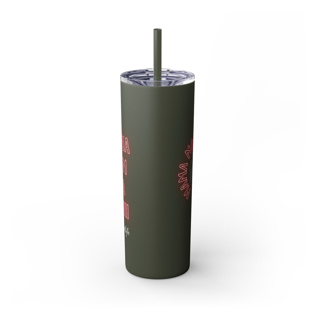 Mom Mama Ma Bruh Skinny Tumbler with Straw, 20oz