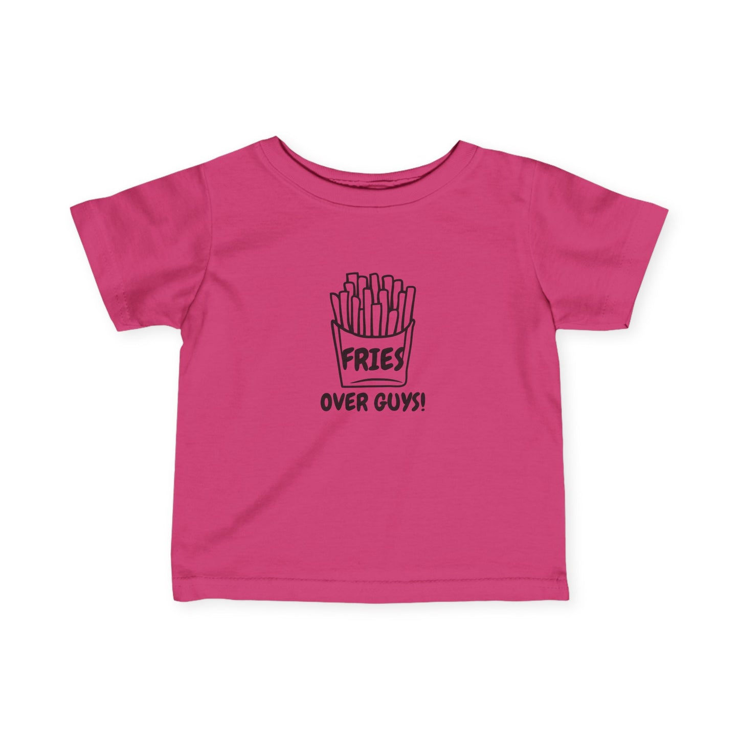 Funny Infant Tee Fries Over Guys! Cute Baby Shirt, Toddler Gift French Fries