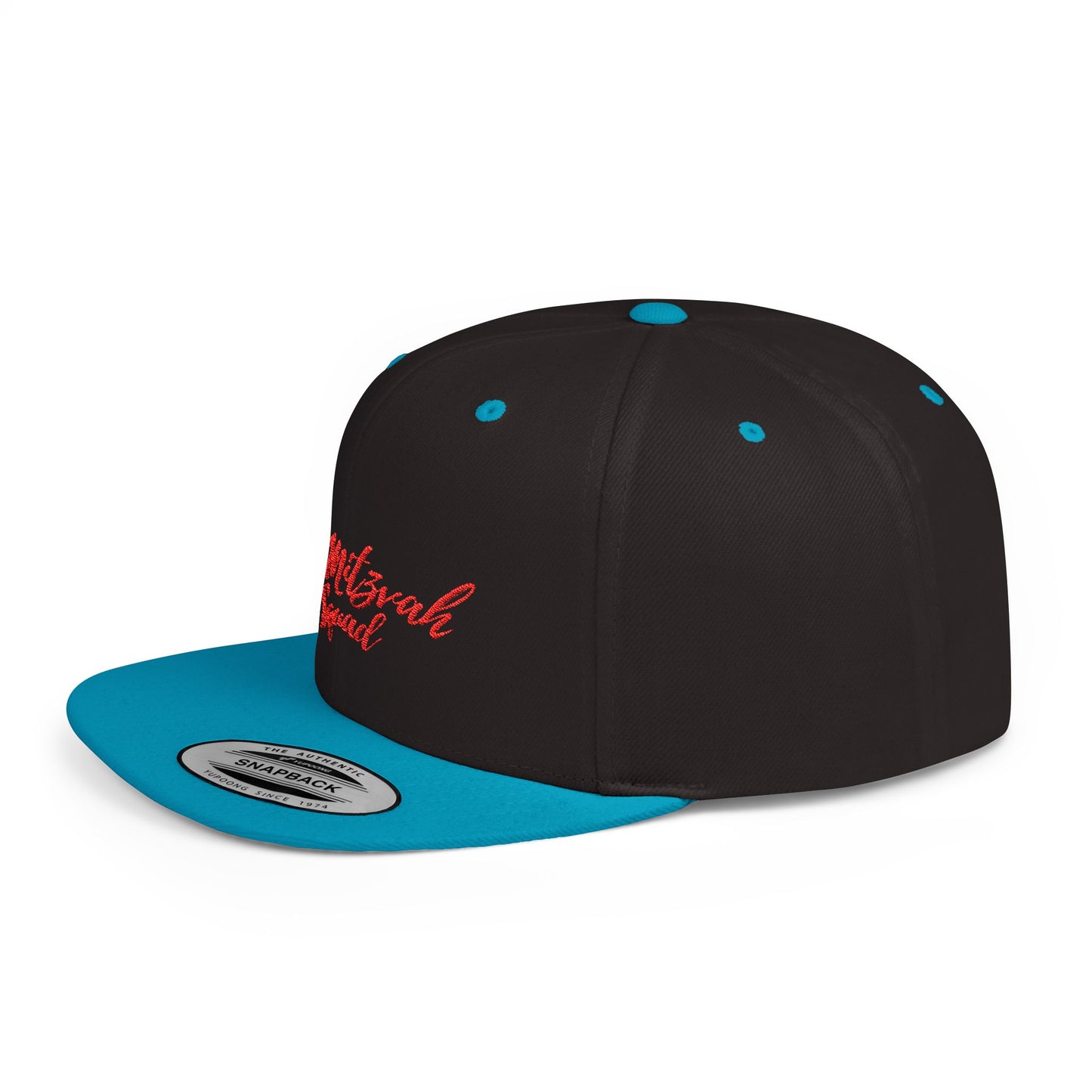 Bat MItzvah Squad  Hat Flat Bill Snapback with Bat Mitzvah Squad Embroidered