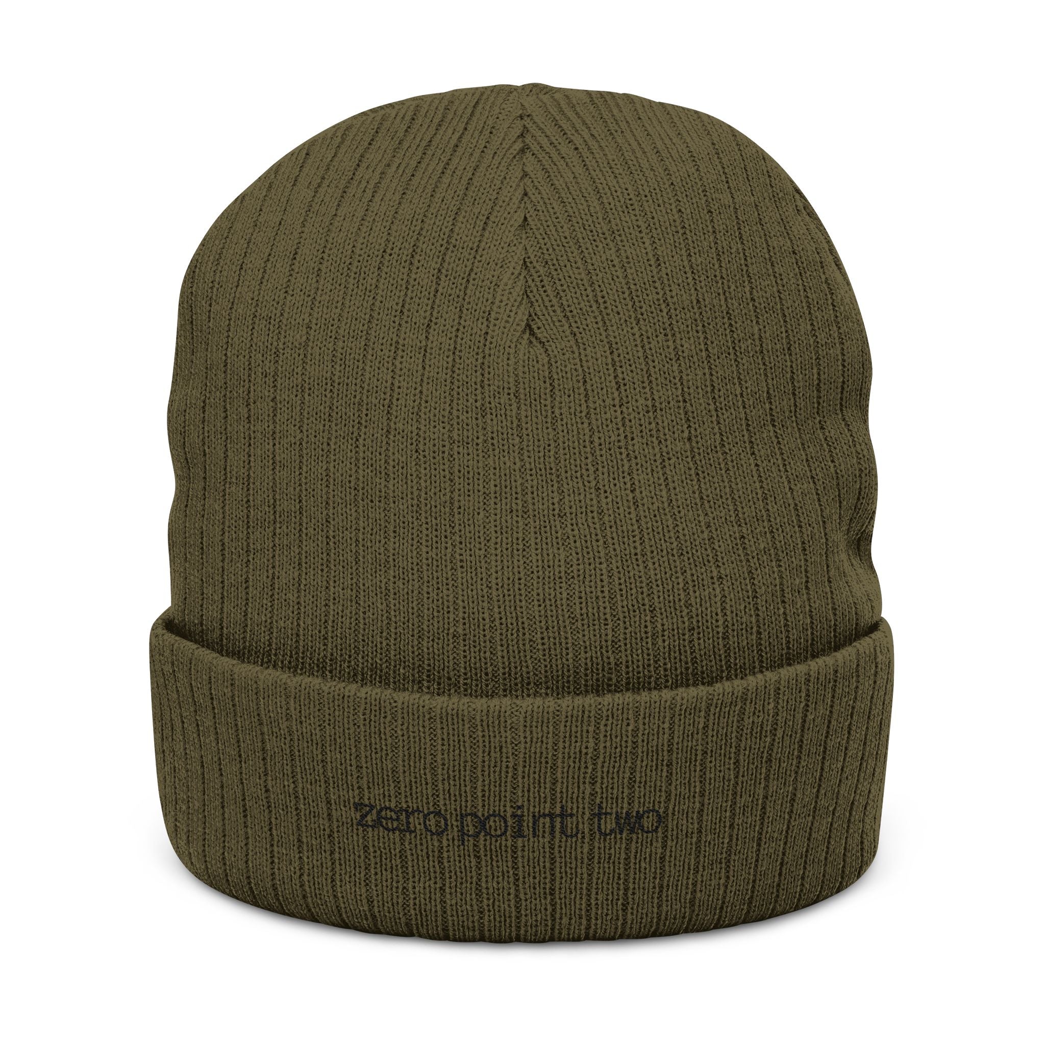 0.2 Beanie Zero Point Two Winter Hat Comfortable Ribbed Knit Beanie