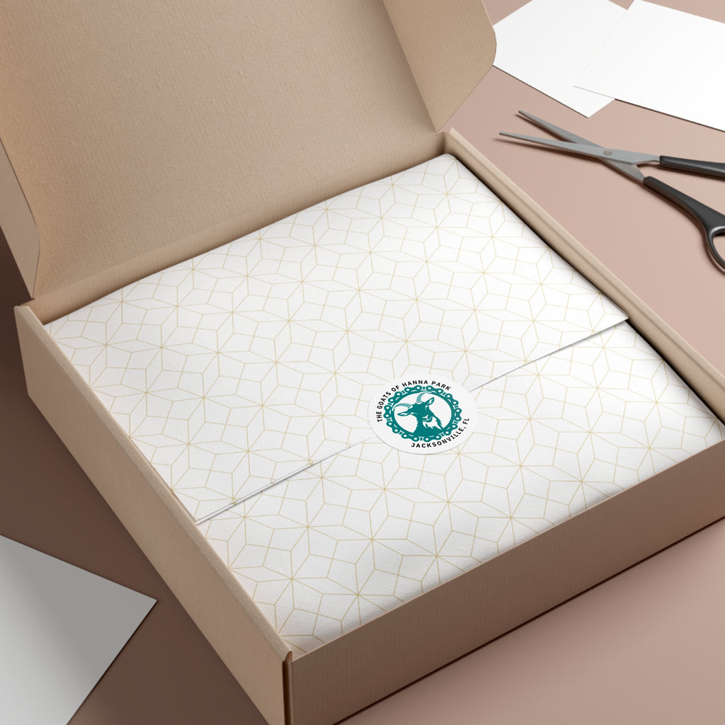 Mountain Bike Goat Round Vinyl Stickers