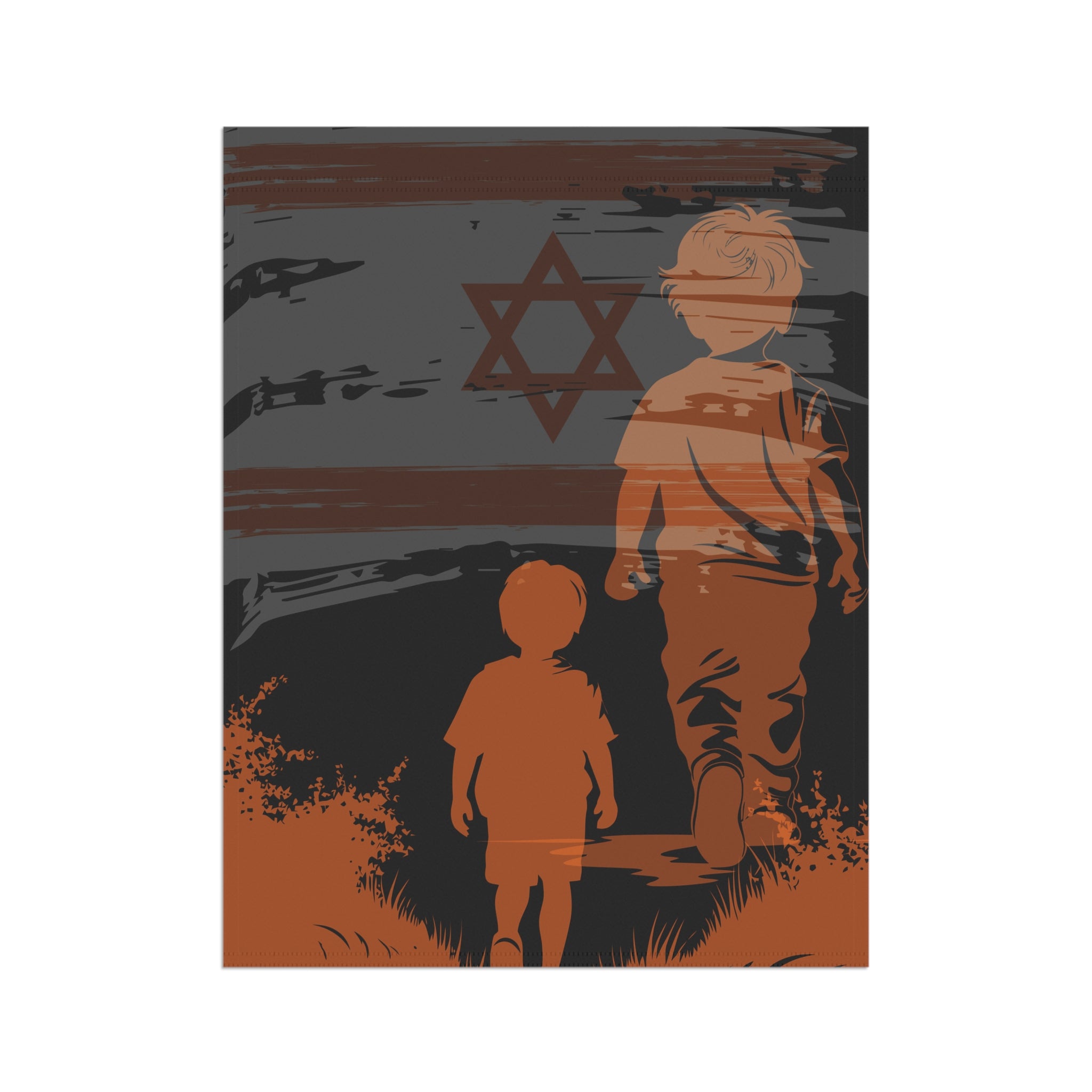 The Bibas Family Support The Bibas Family Memory Never Forget Bibas Family Black and Orange Flag