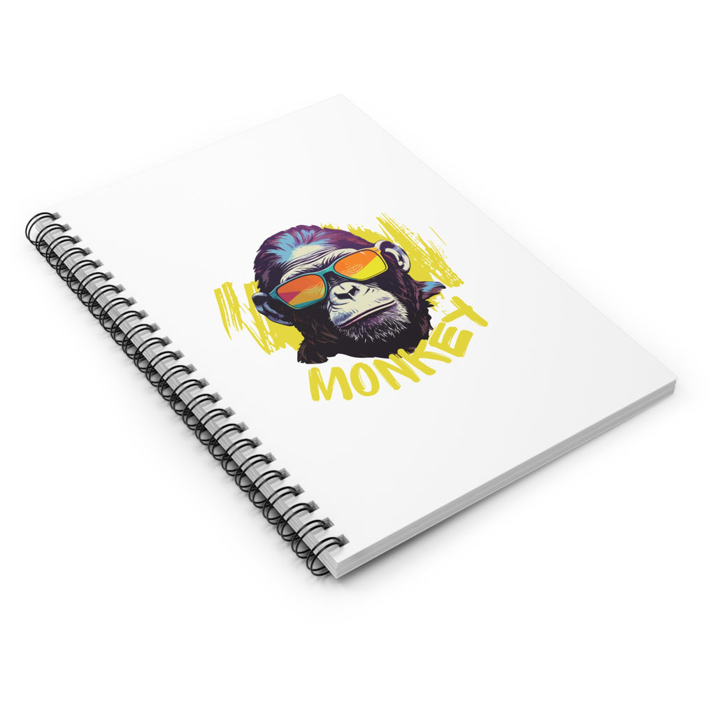 Monkey Print Spiral Notebook - Ruled Line