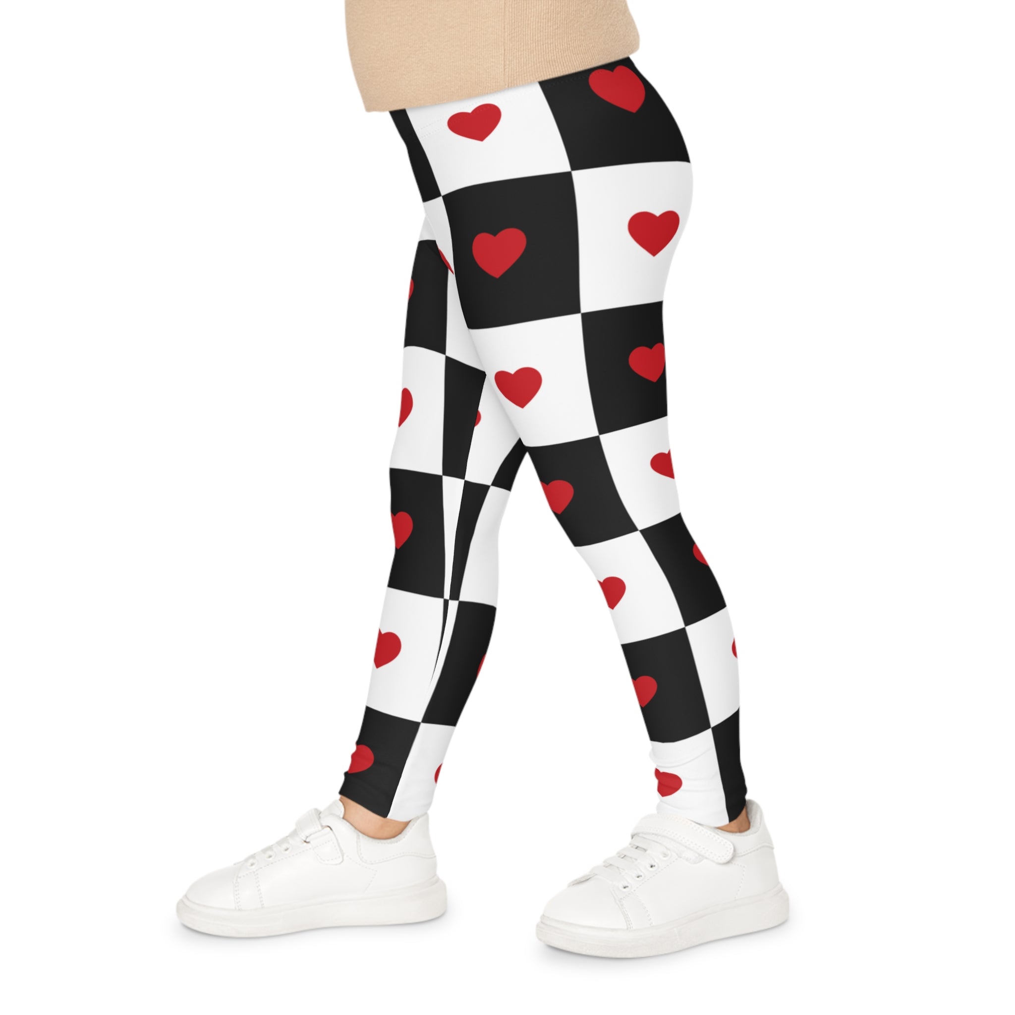 Valentine's Tights Checkered Valentine's Leggings for Little Ones Valentine's Kids Leggings