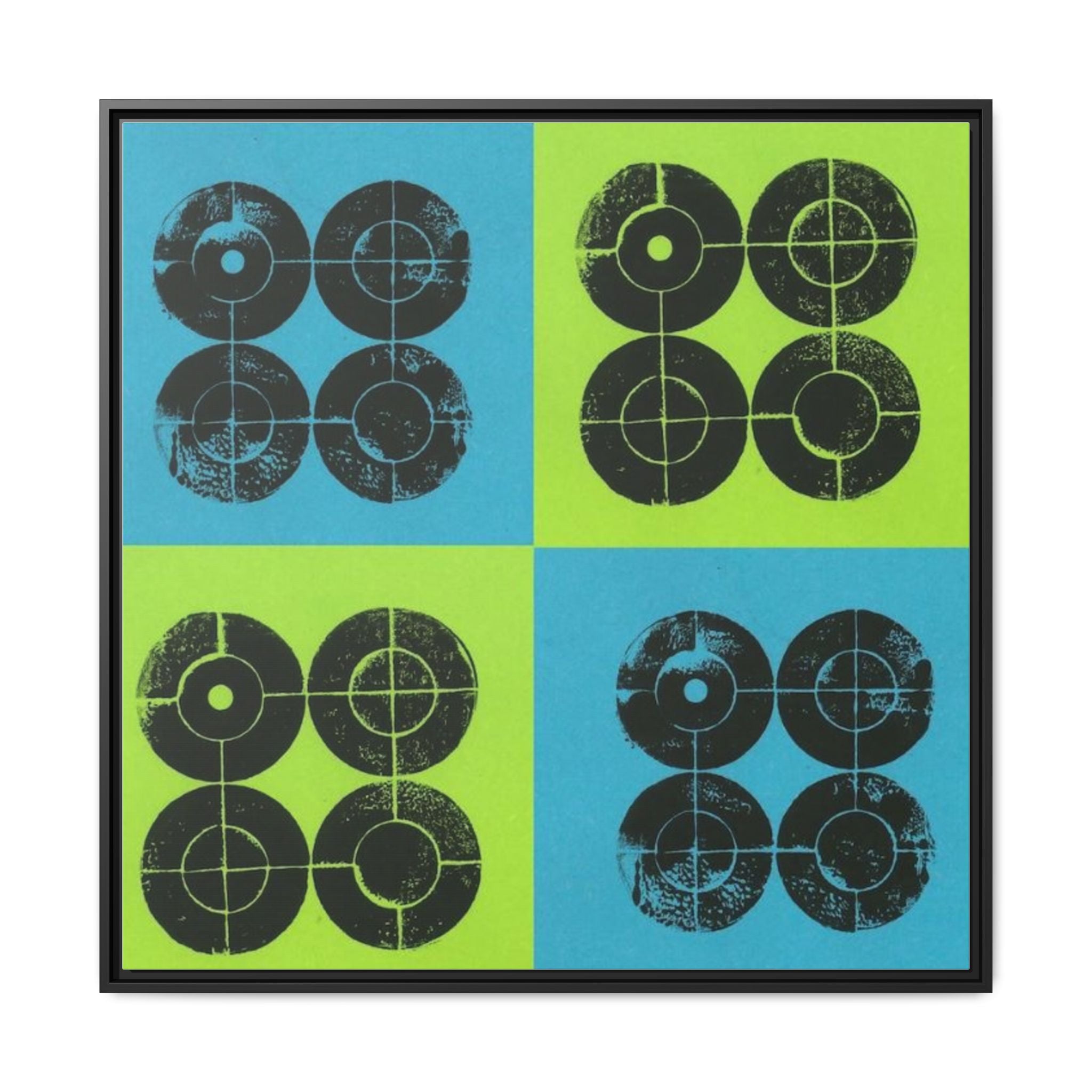 Printing With Legos Collagraph Matte Canvas, Framed